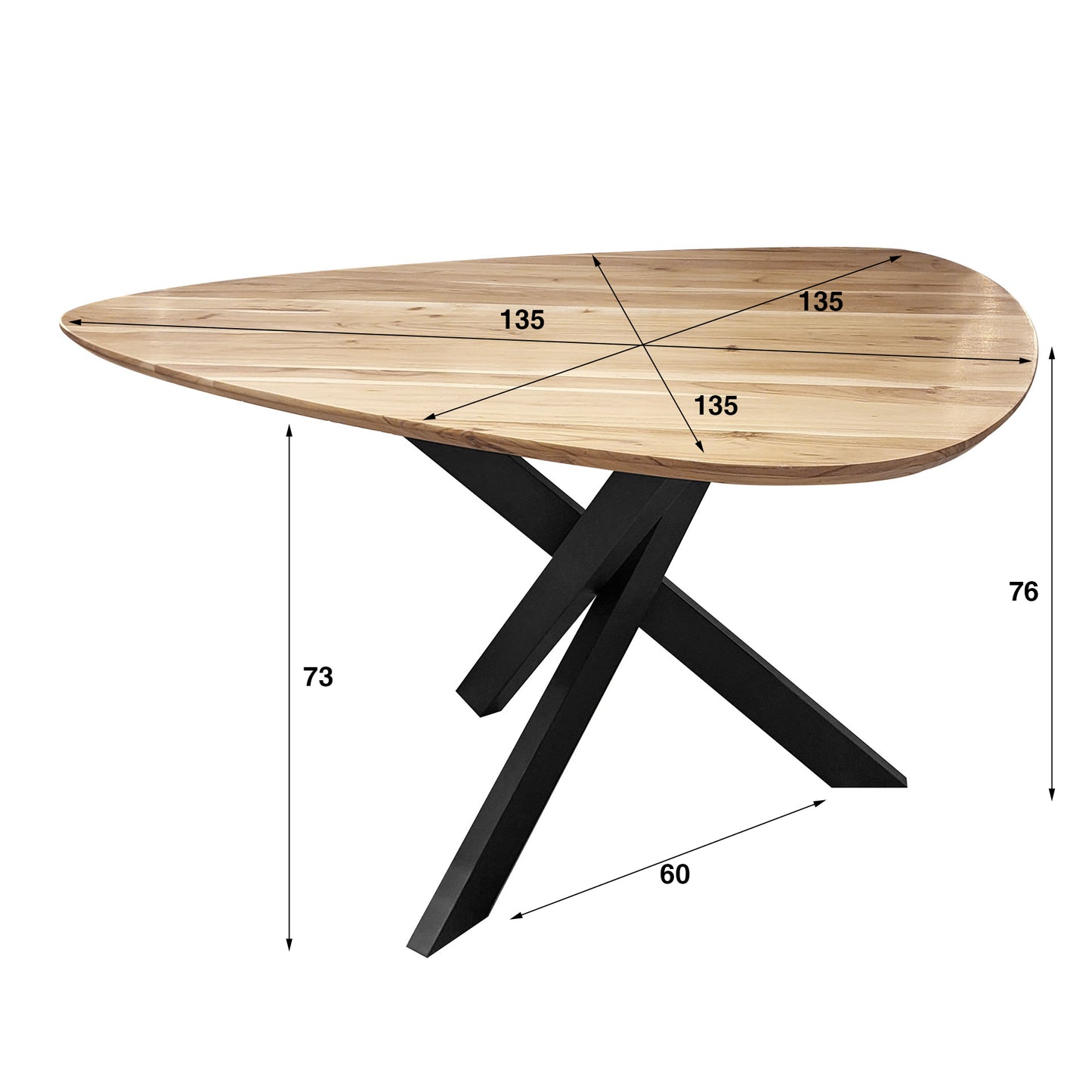 Eettafel Driehoekig