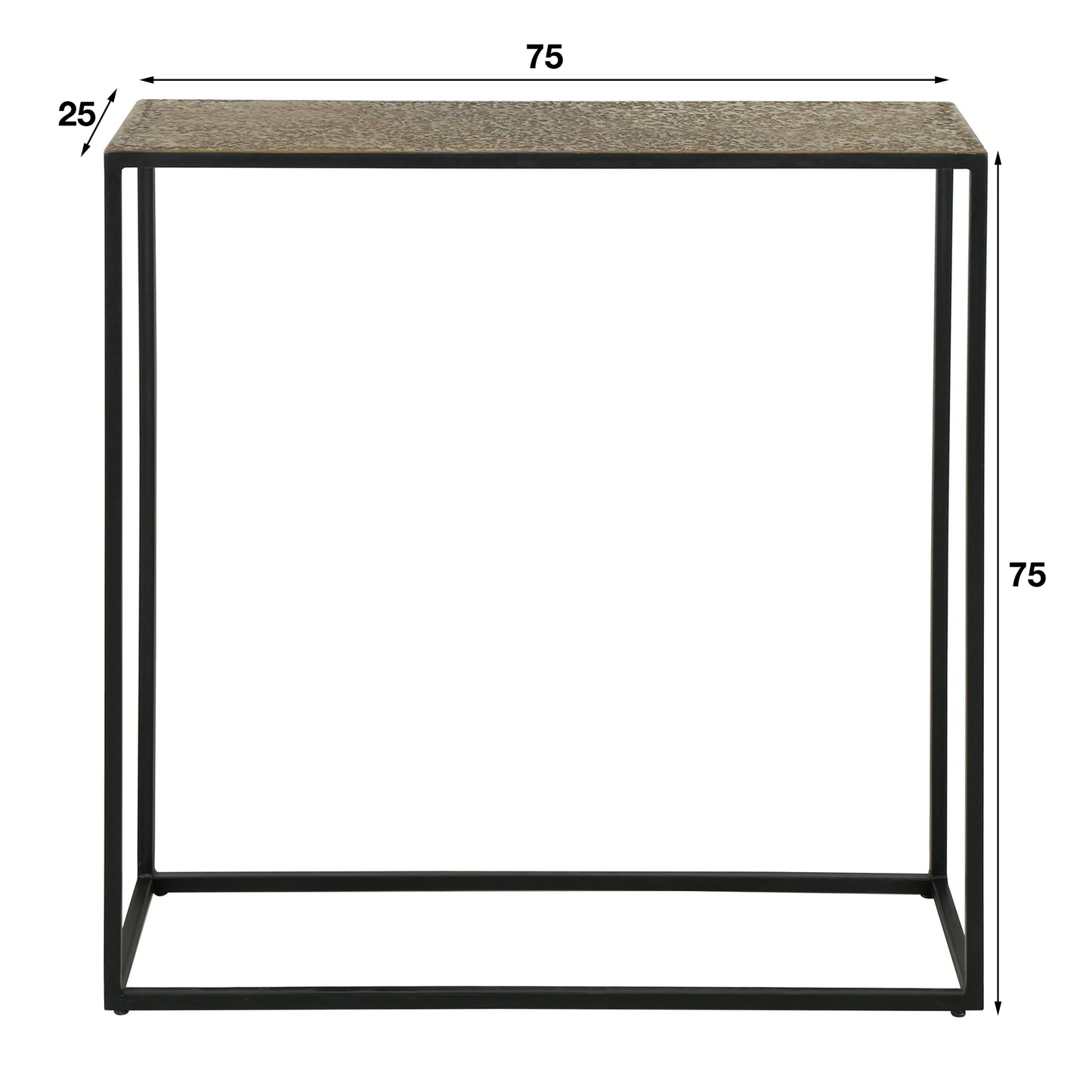 Haltafel Iron Metallic Antiek Bruin