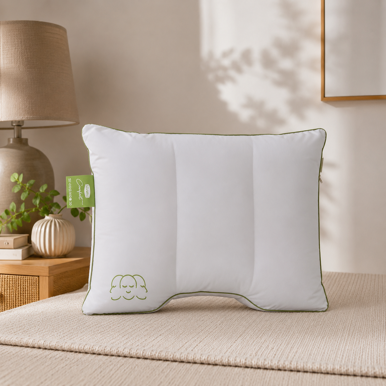 Silvana hoofdkussen comfort groen