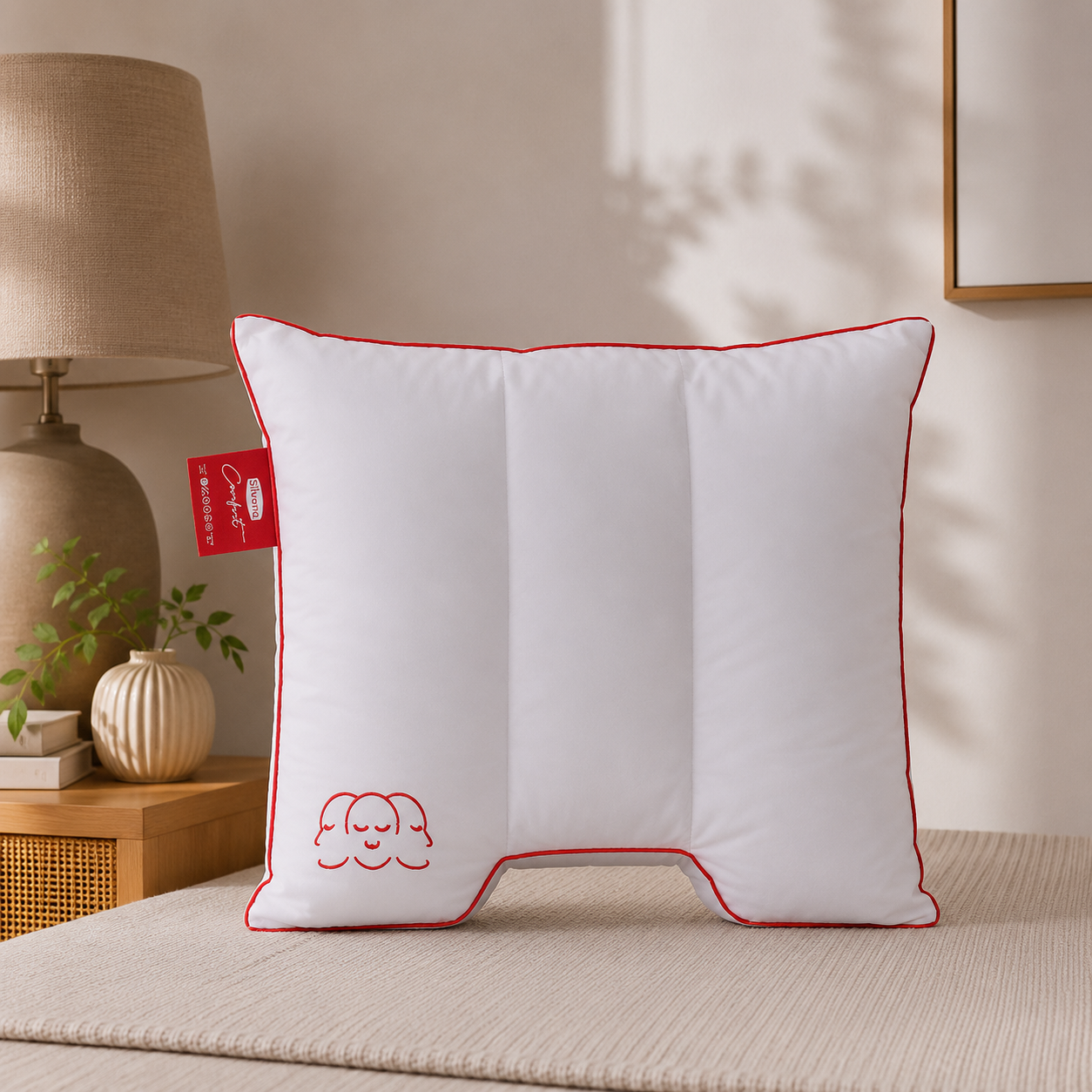 Silvana hoofdkussen comfort rood