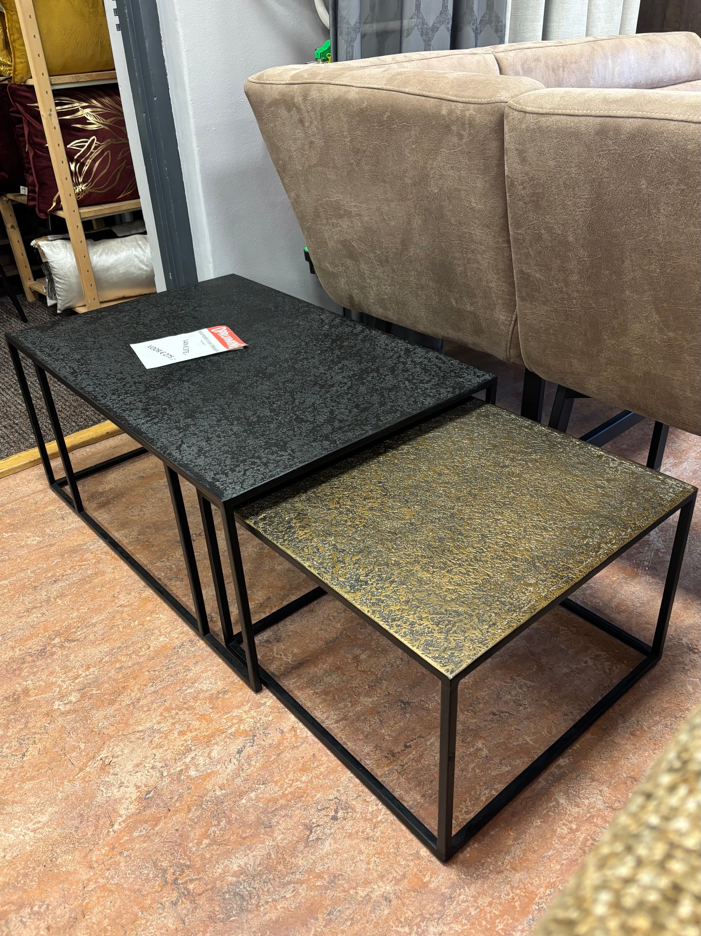 CLEARANCE Coffee table Iron metallic