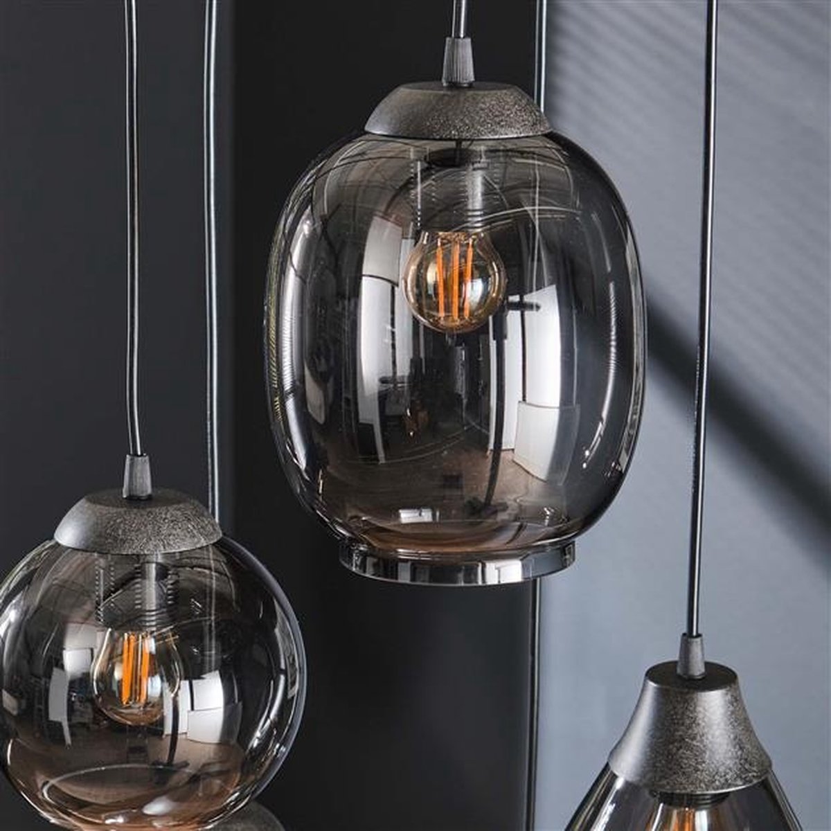 Hanglamp Mix getrapt 5 lichts