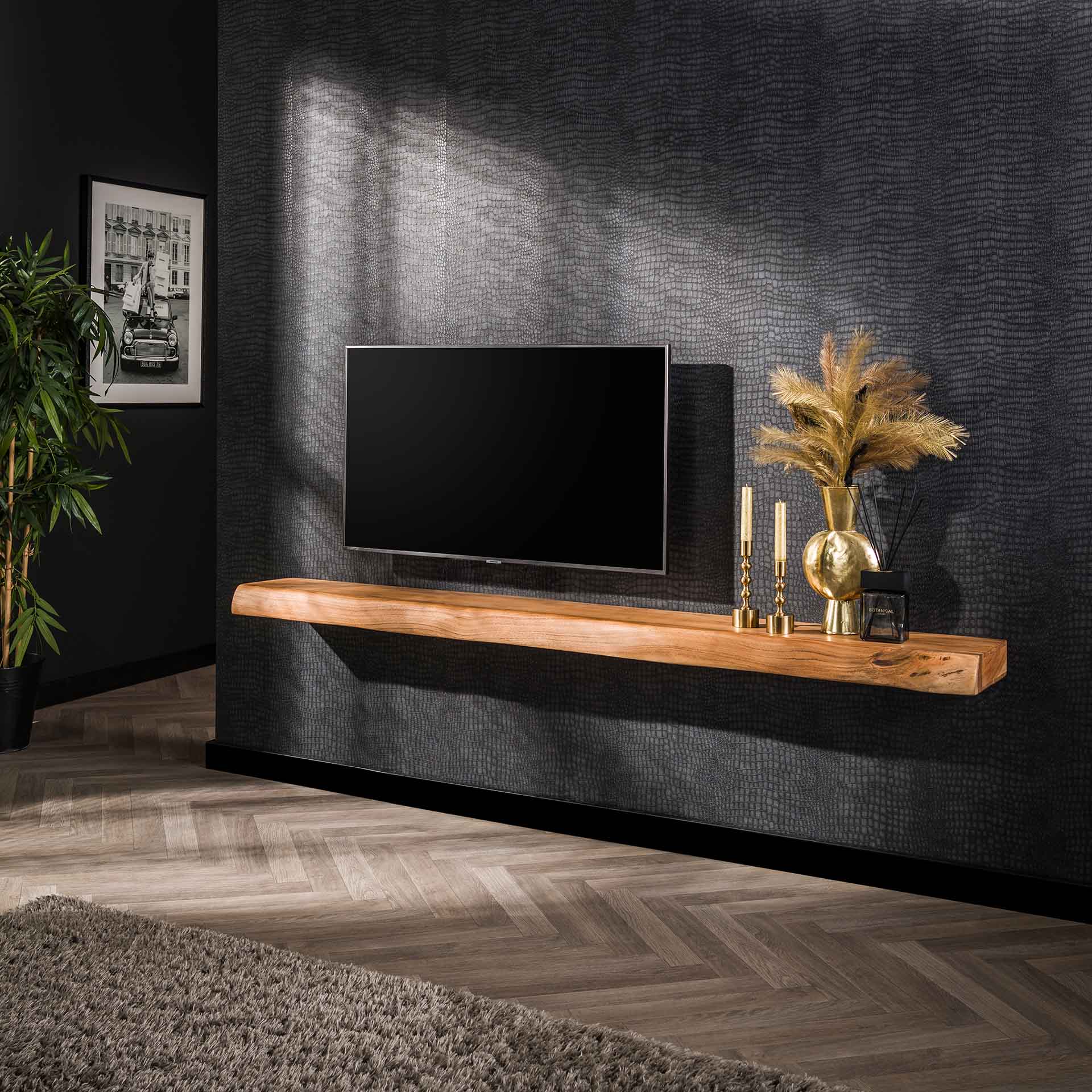 Wandplank Acacia 200 cm