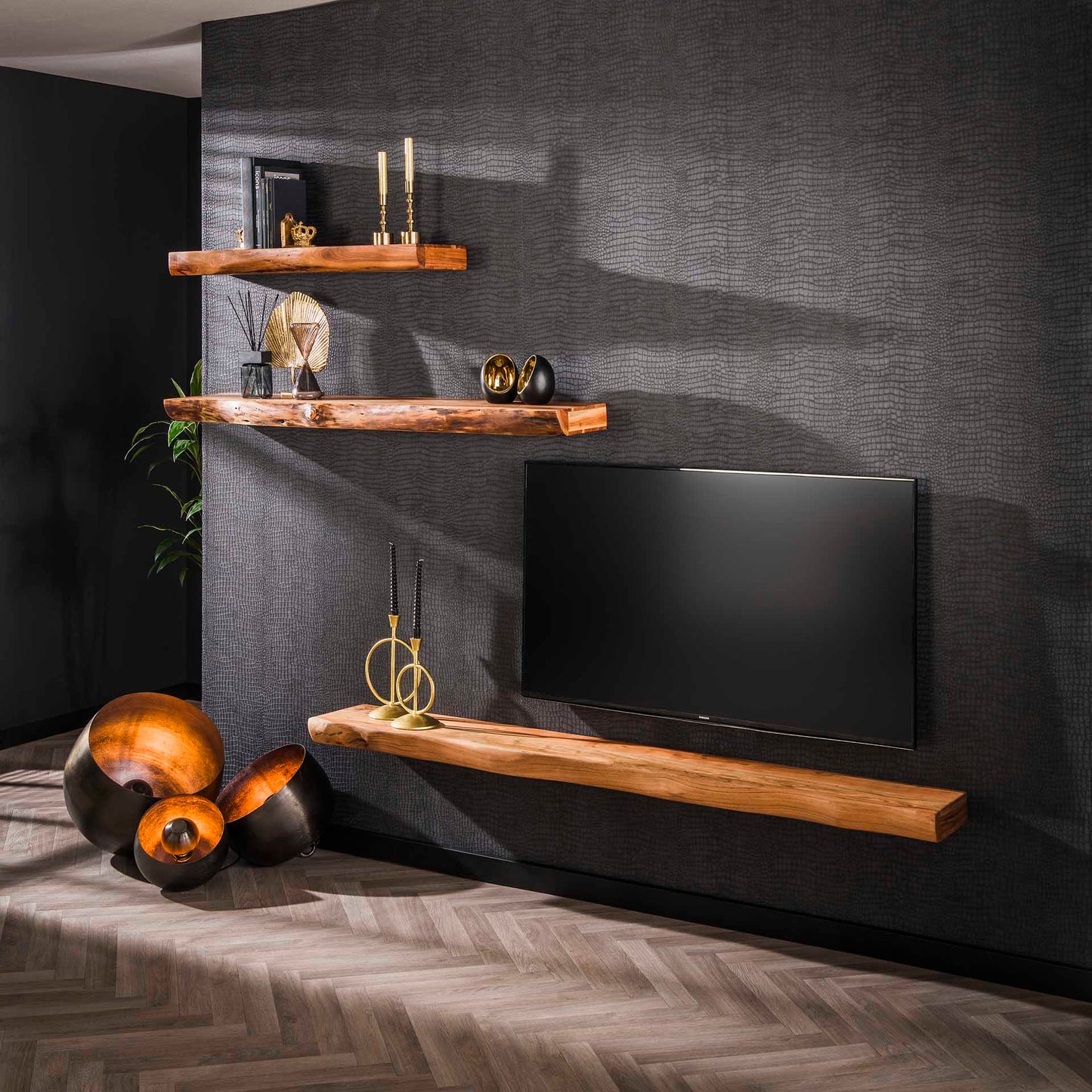 Wandplank Acacia 200 cm