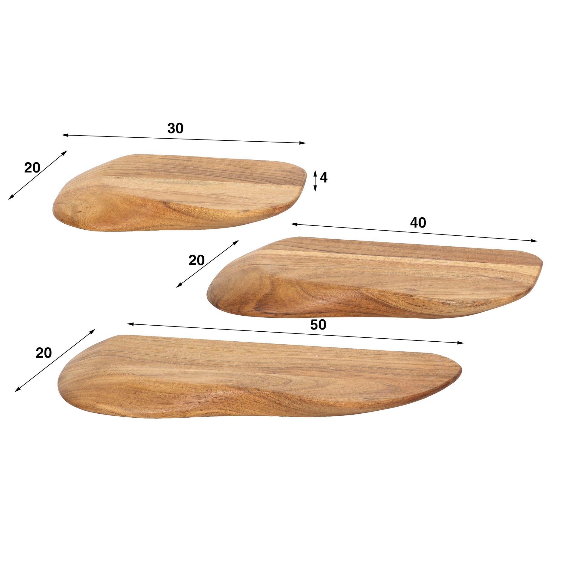 Wandschap Organic - Set van 3