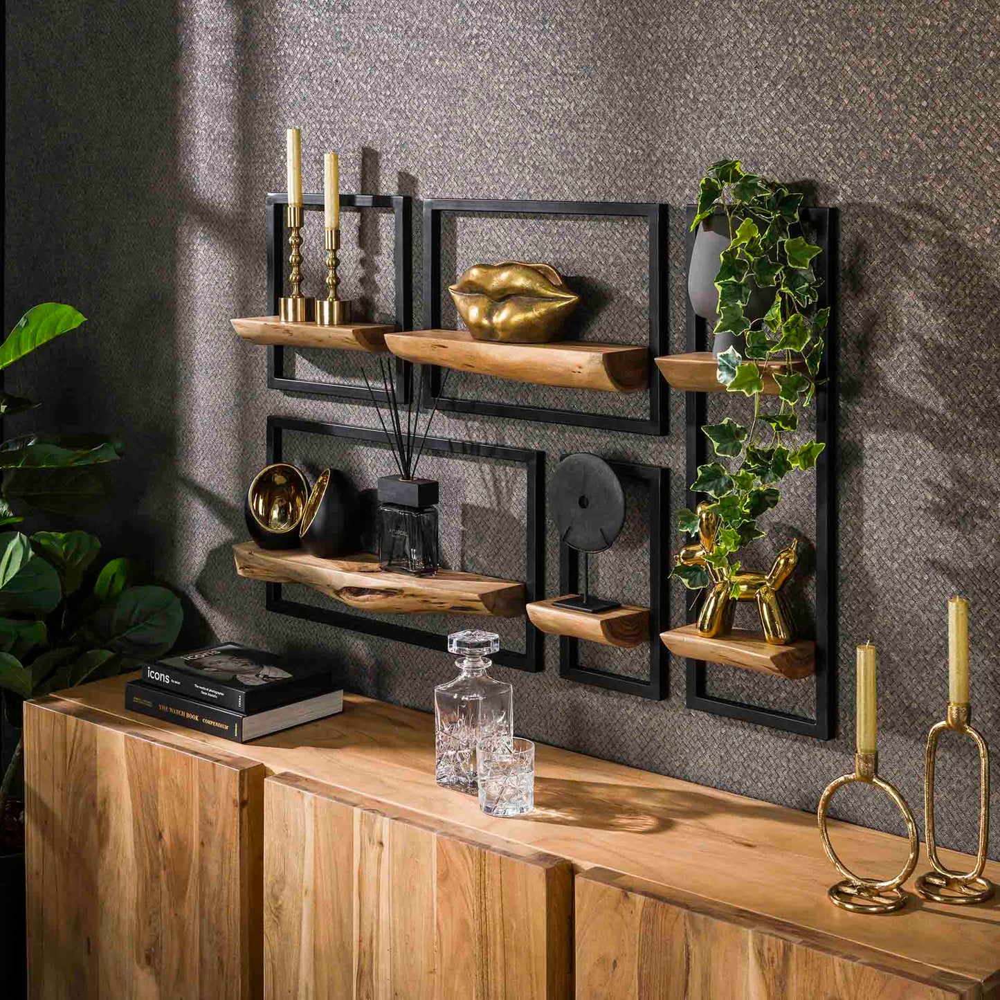 Wandschapset Edge - Set van 5