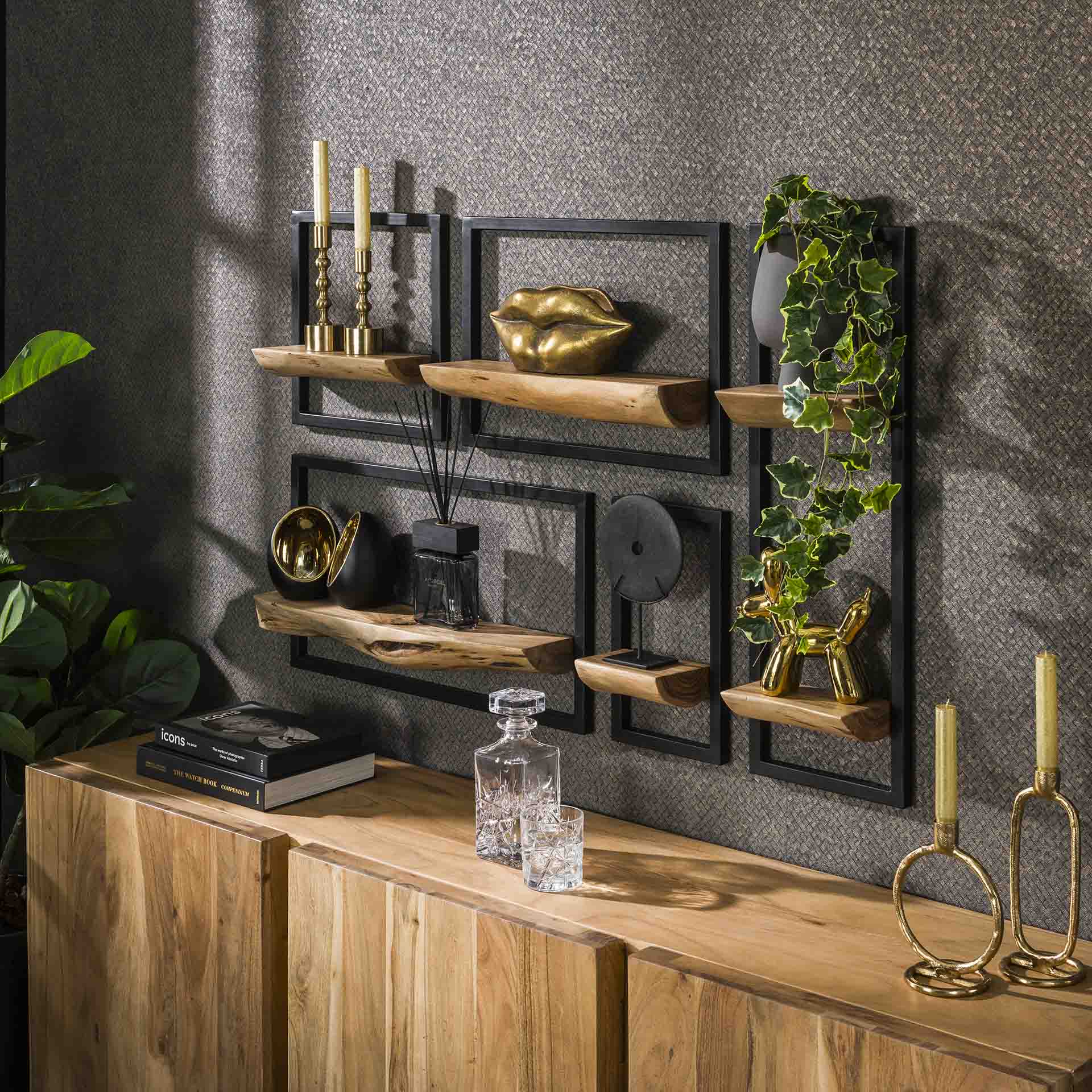 Wandschapset Edge - Set van 5