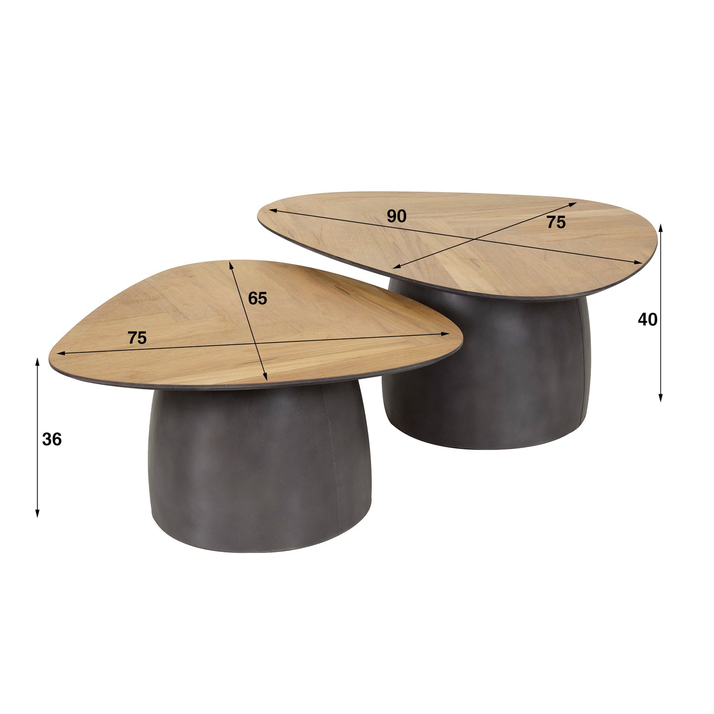 Salontafel Infinite - Set van 2