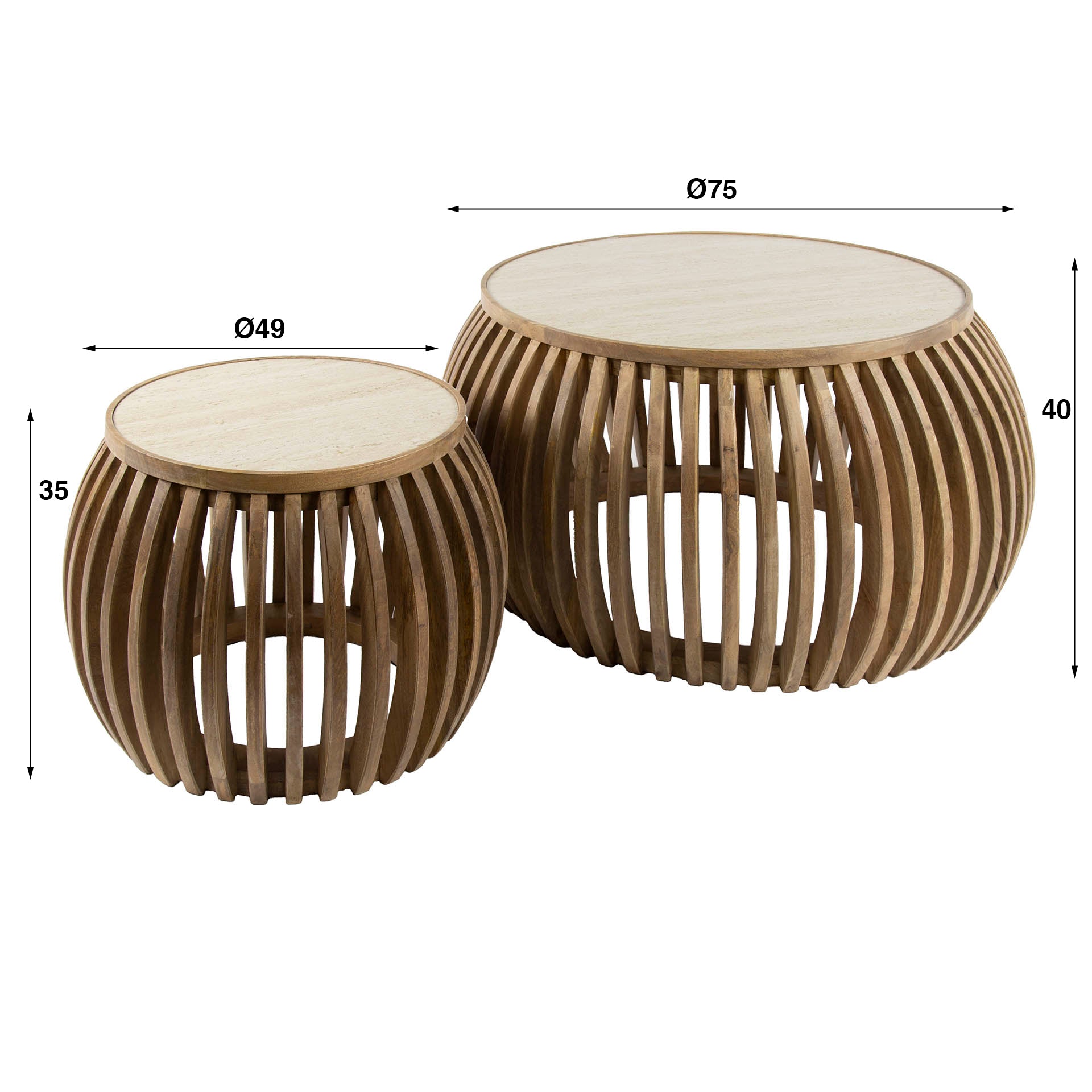 Salontafel Nuovo Curve - Set van 2