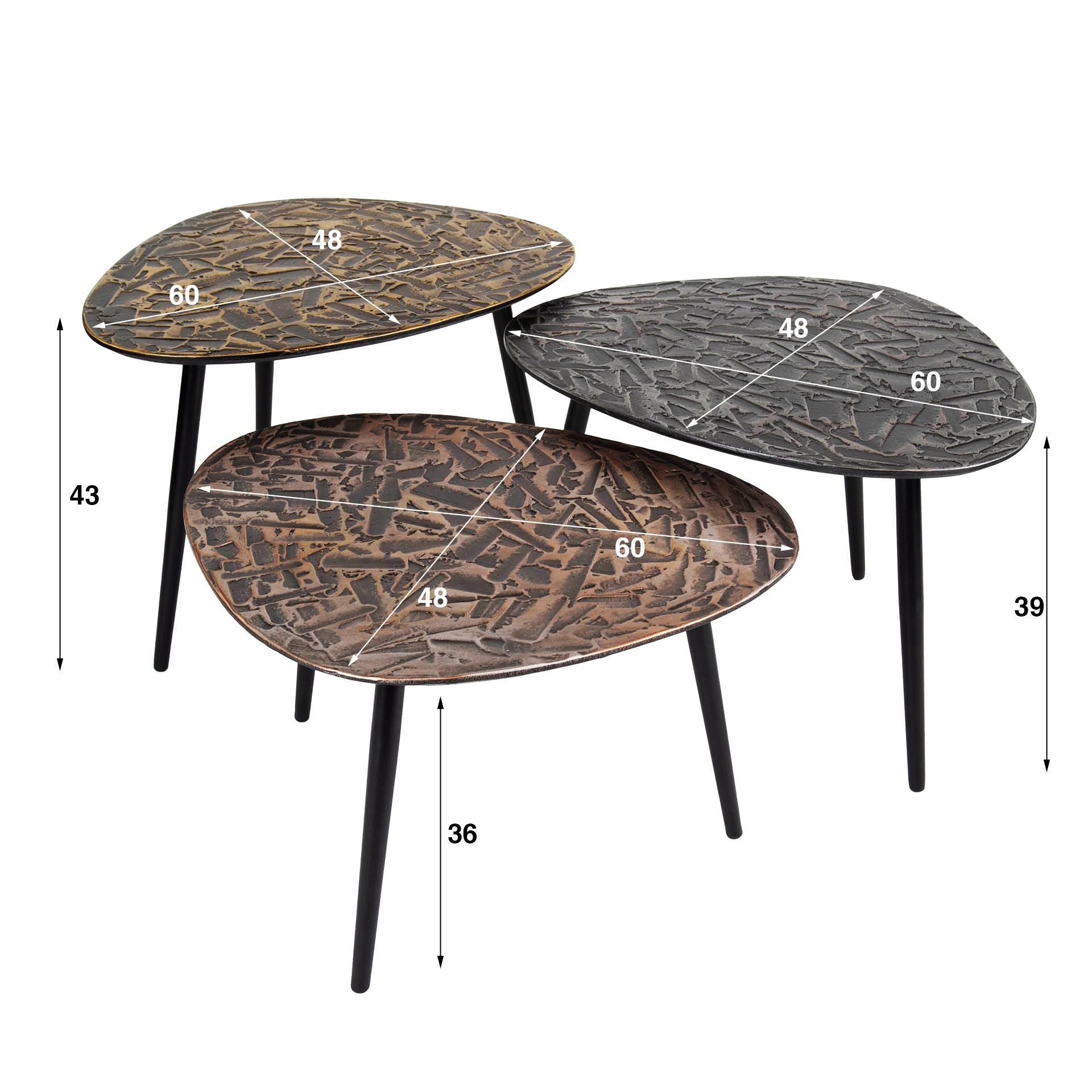 Salontafel Set - 3-delig
