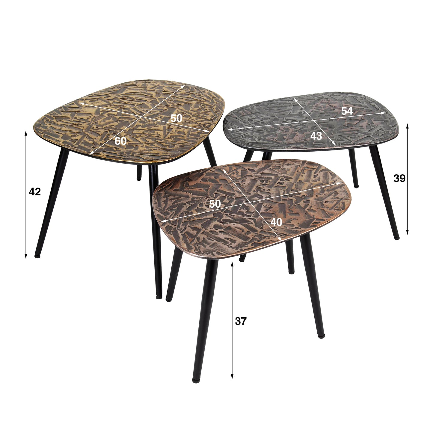 Salontafel Set - 3 stuks