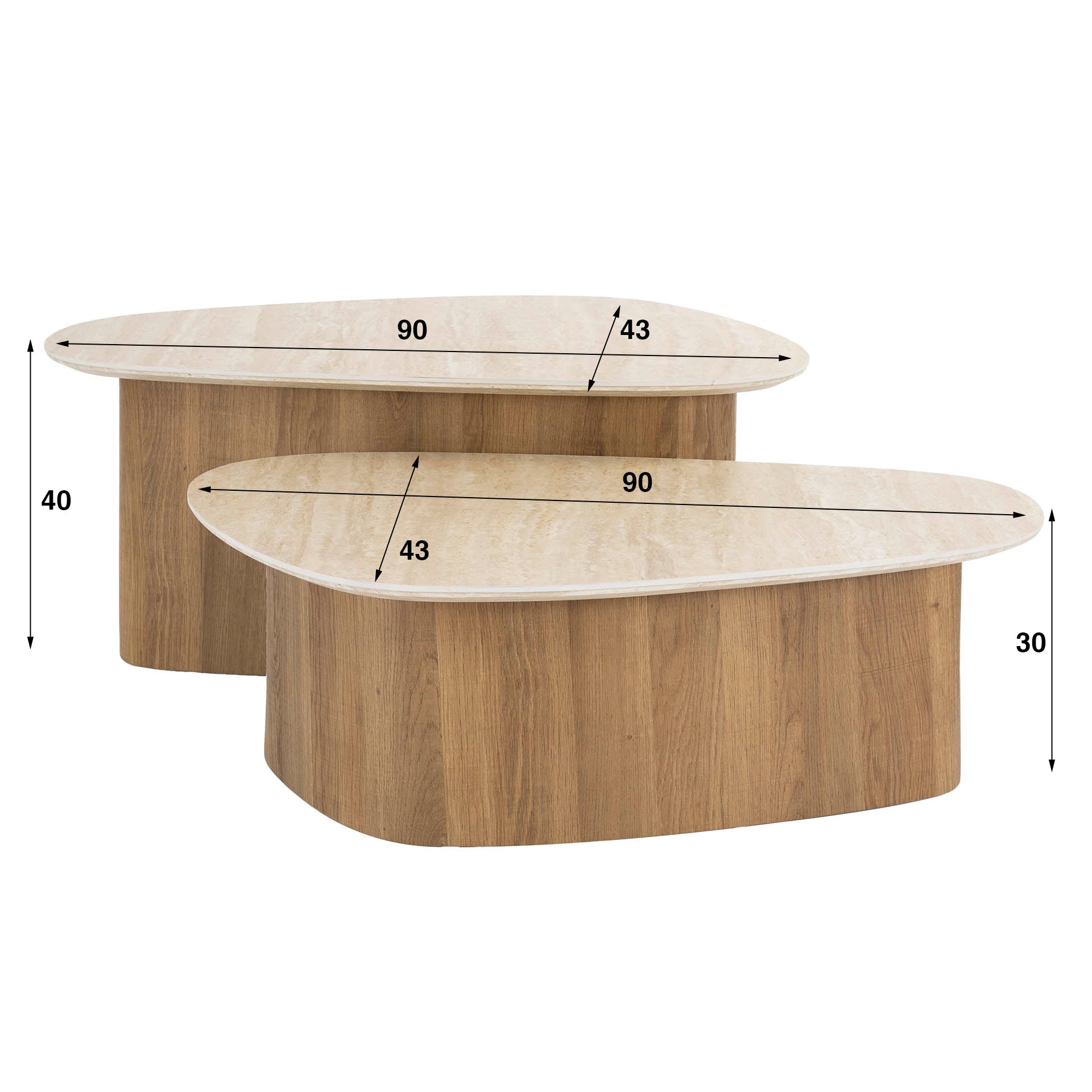 Salontafel Romano - Set van 2