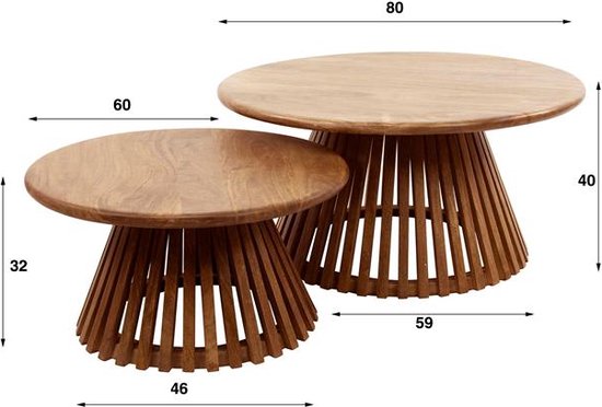 Salontafel Tweak Cone set van 2