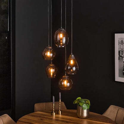 Hanglamp Mix getrapt 5 lichts
