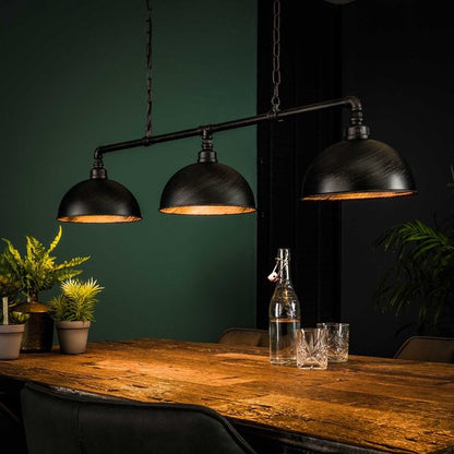 Industrial Tube Pendant Lamp 3-Light / Black