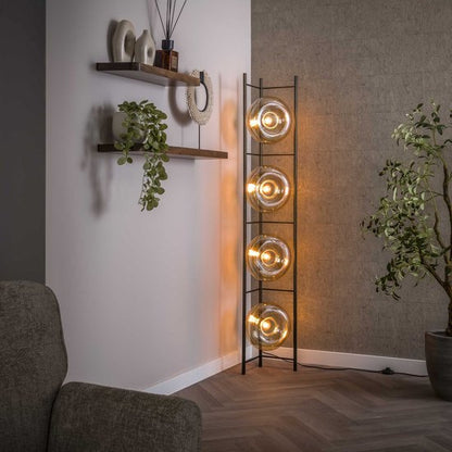 Vloerlamp Soll 4 lichts / Amber glas