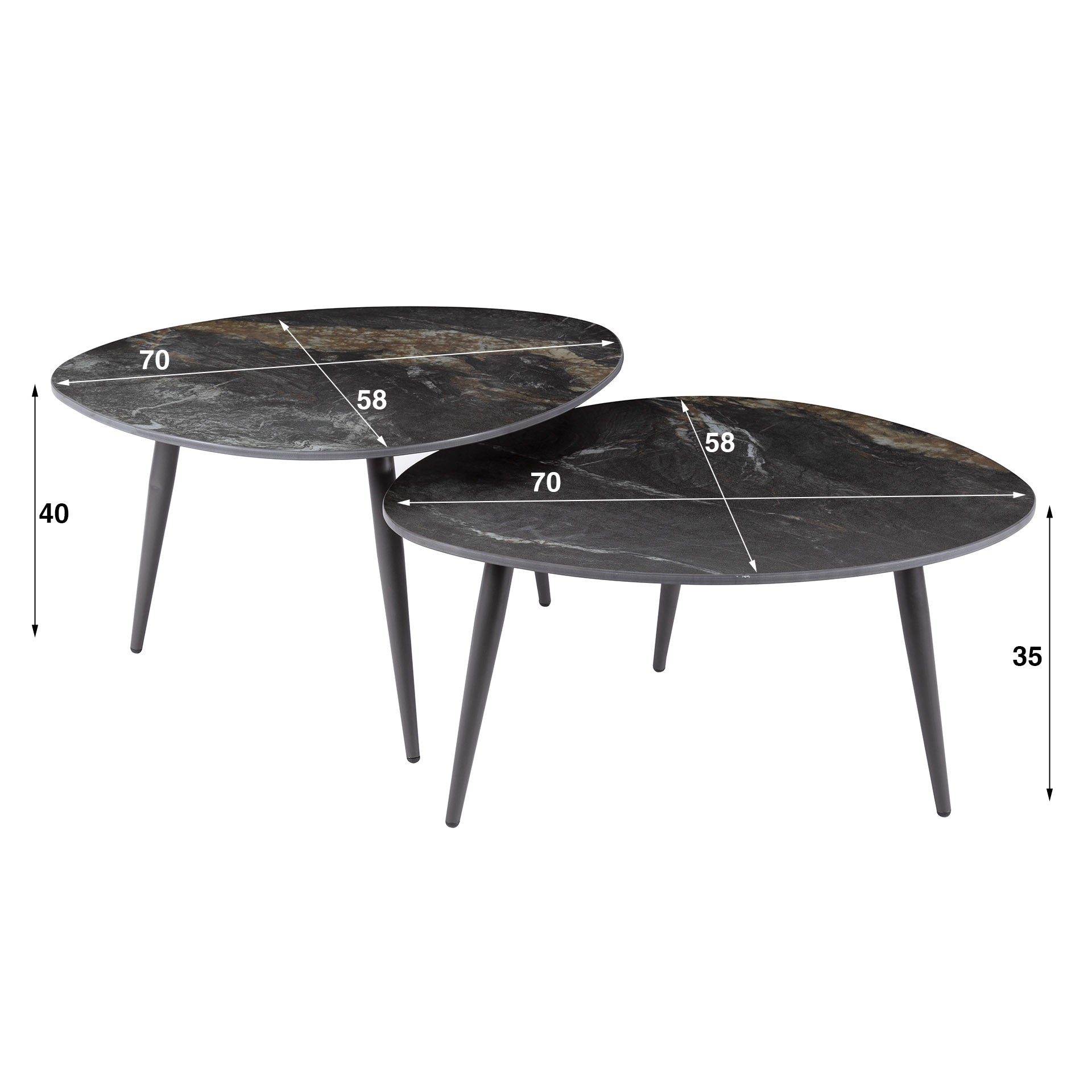 Salontafel Set - 2 stuks