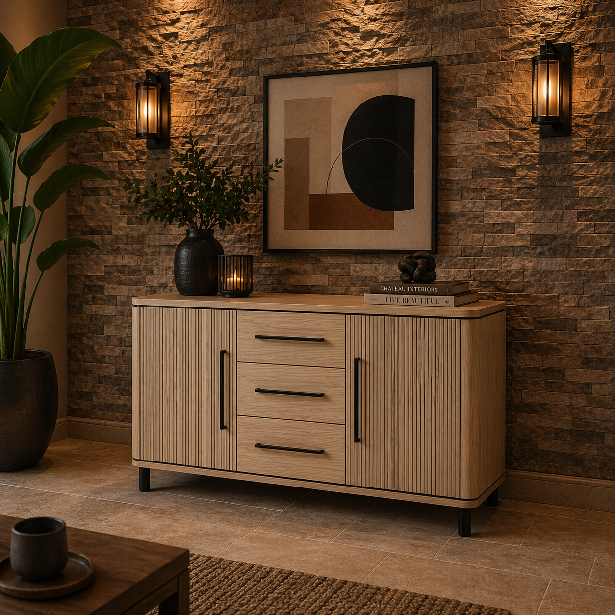 Dressoir Medway klein 2 deurs / 3 lades