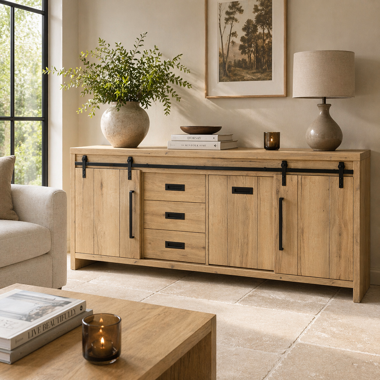 Dressoirs 3-deurs Cottage