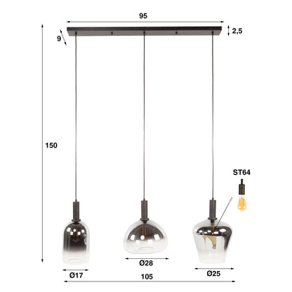 Hanglamp Zenith - 3 lichts
