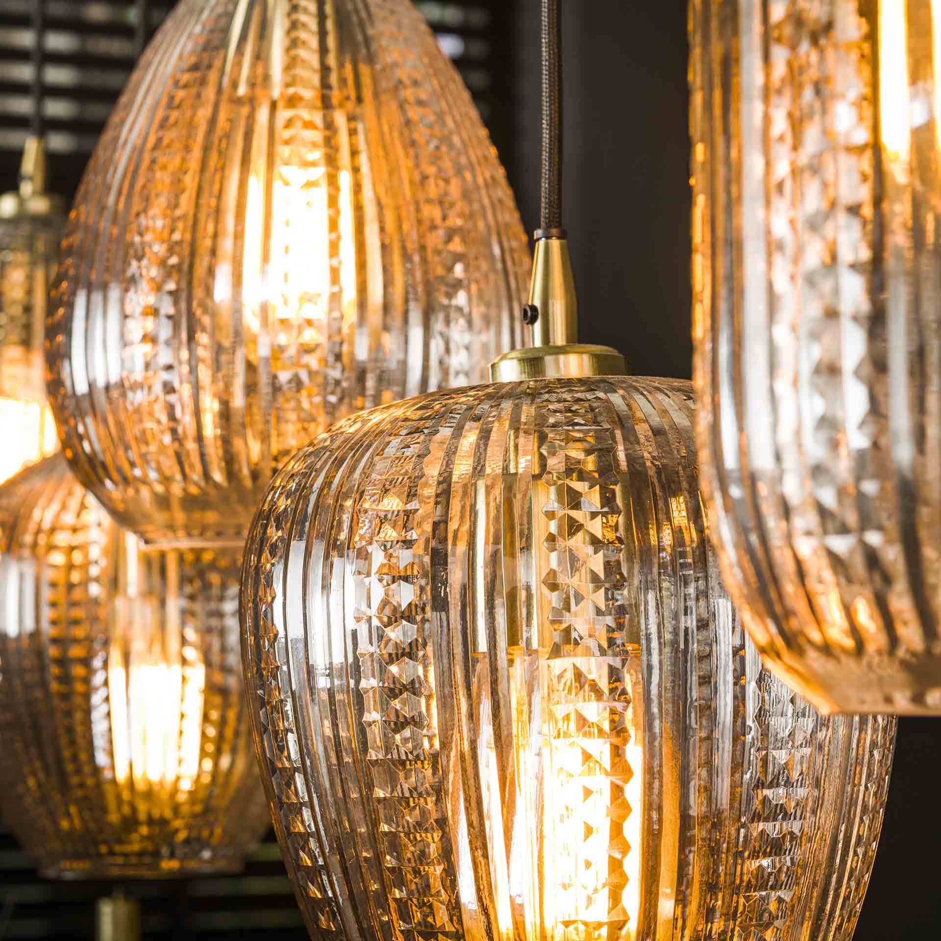 Hanglamp Diamond Glass - 5 lichts