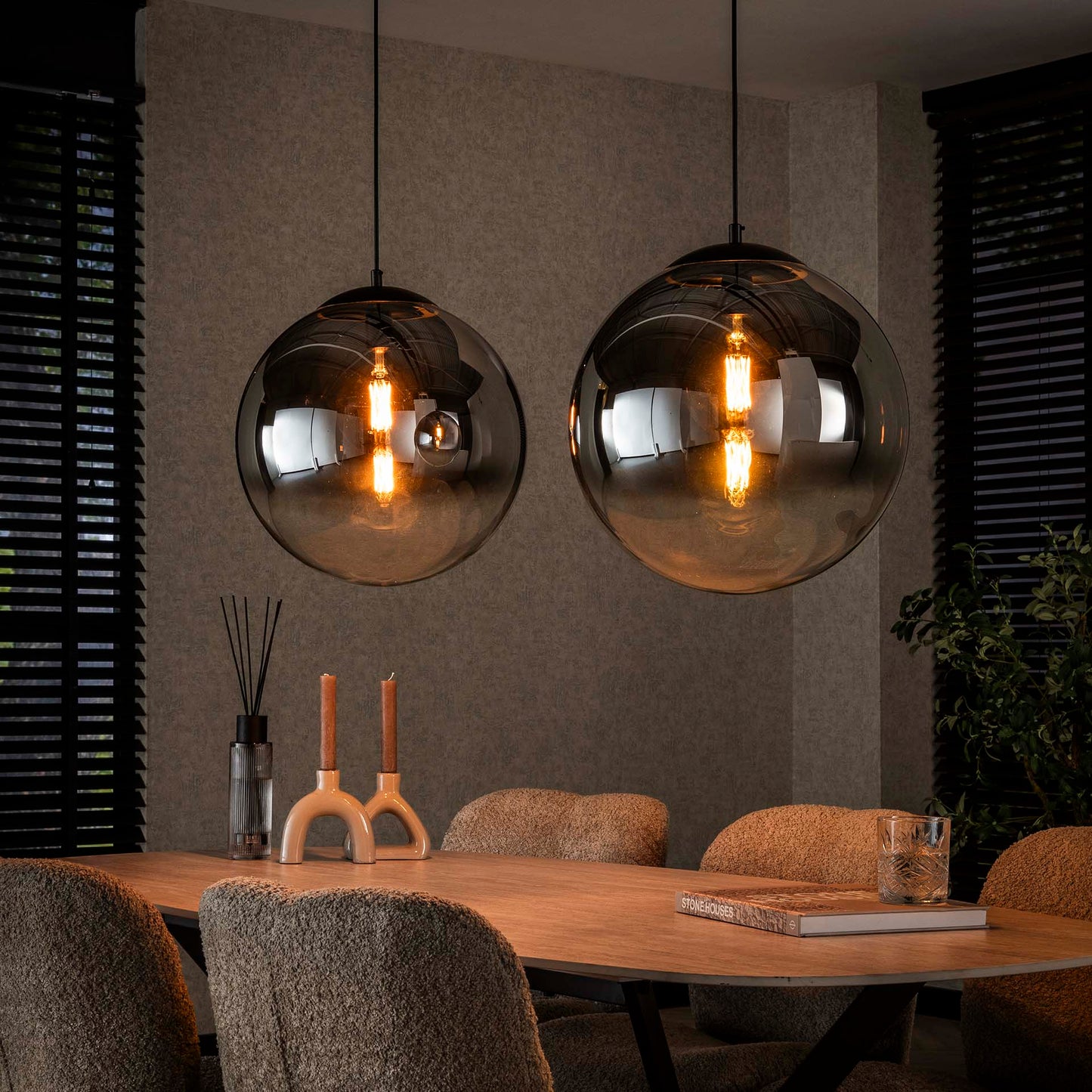 Hanglamp Bubble Shaded XL - Arctic Zwart