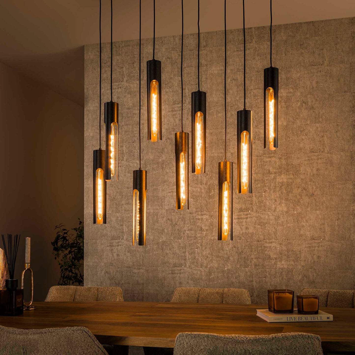 Hanglamp Tube Artic Black