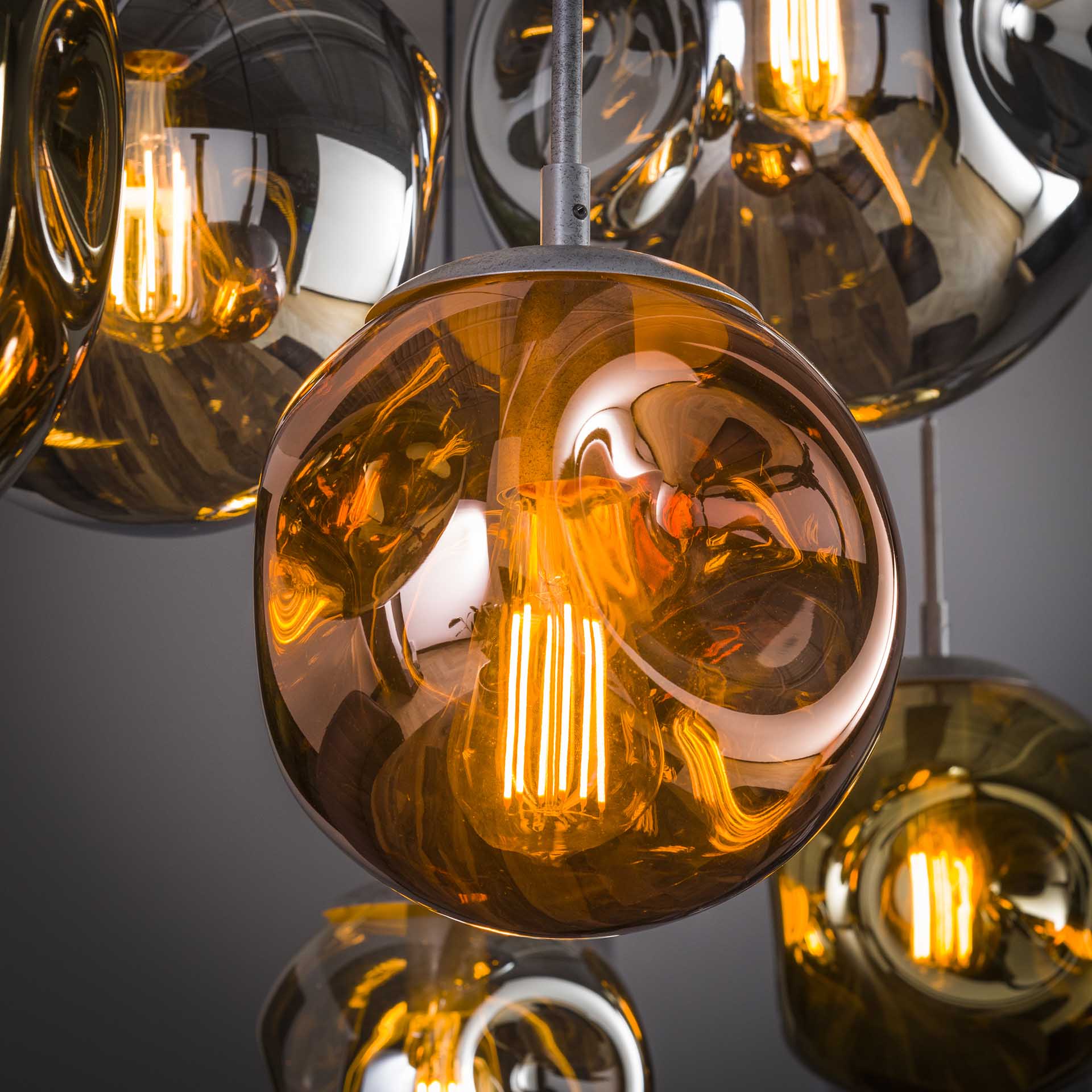 Hanglamp 7L oud zilver