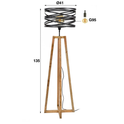 Vloerlamp Twist Metal Slate Grey
