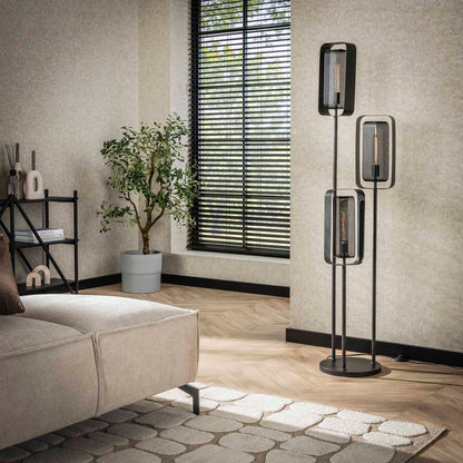 Vloerlamp Mesh Artic Black