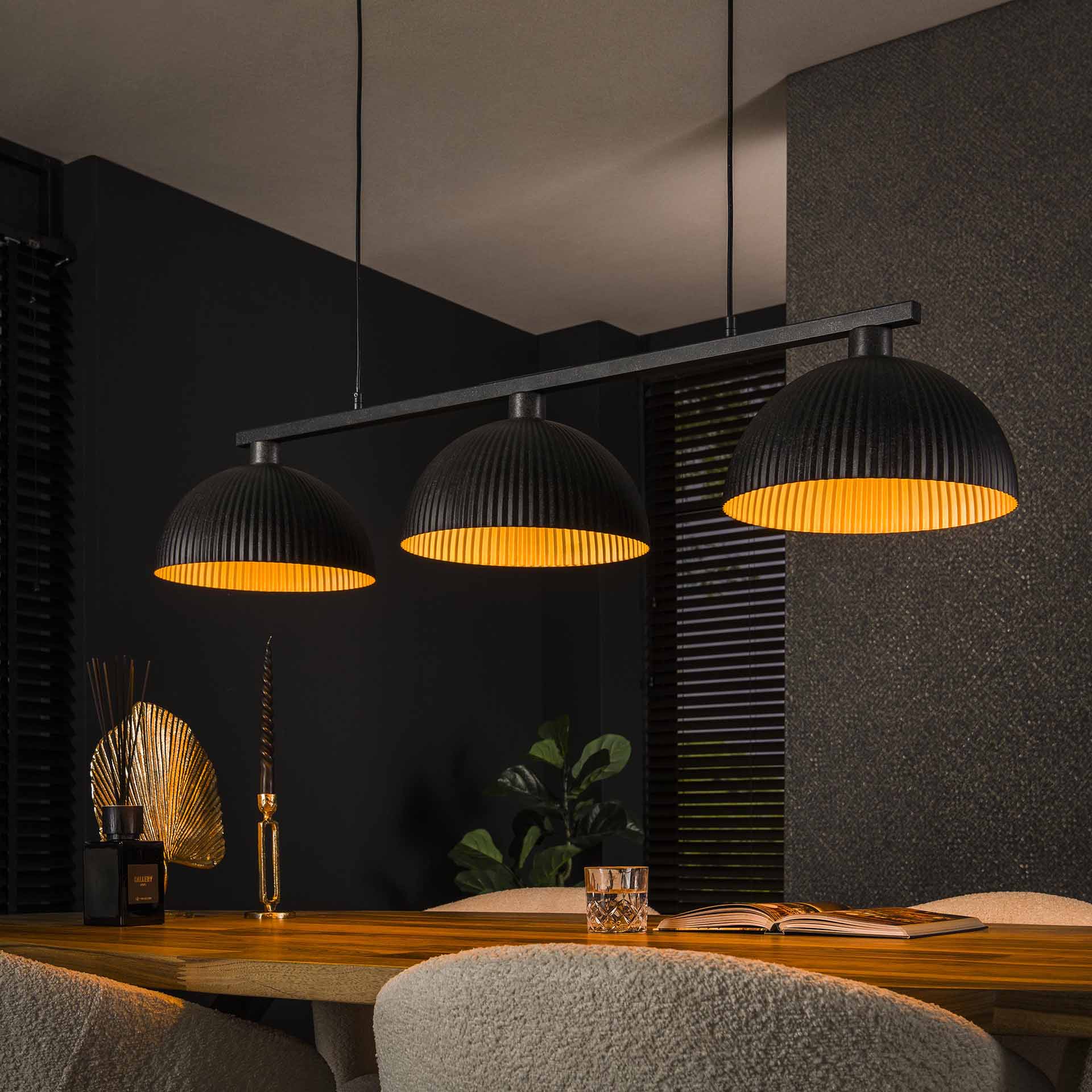 Hanglamp 3L artic zwart