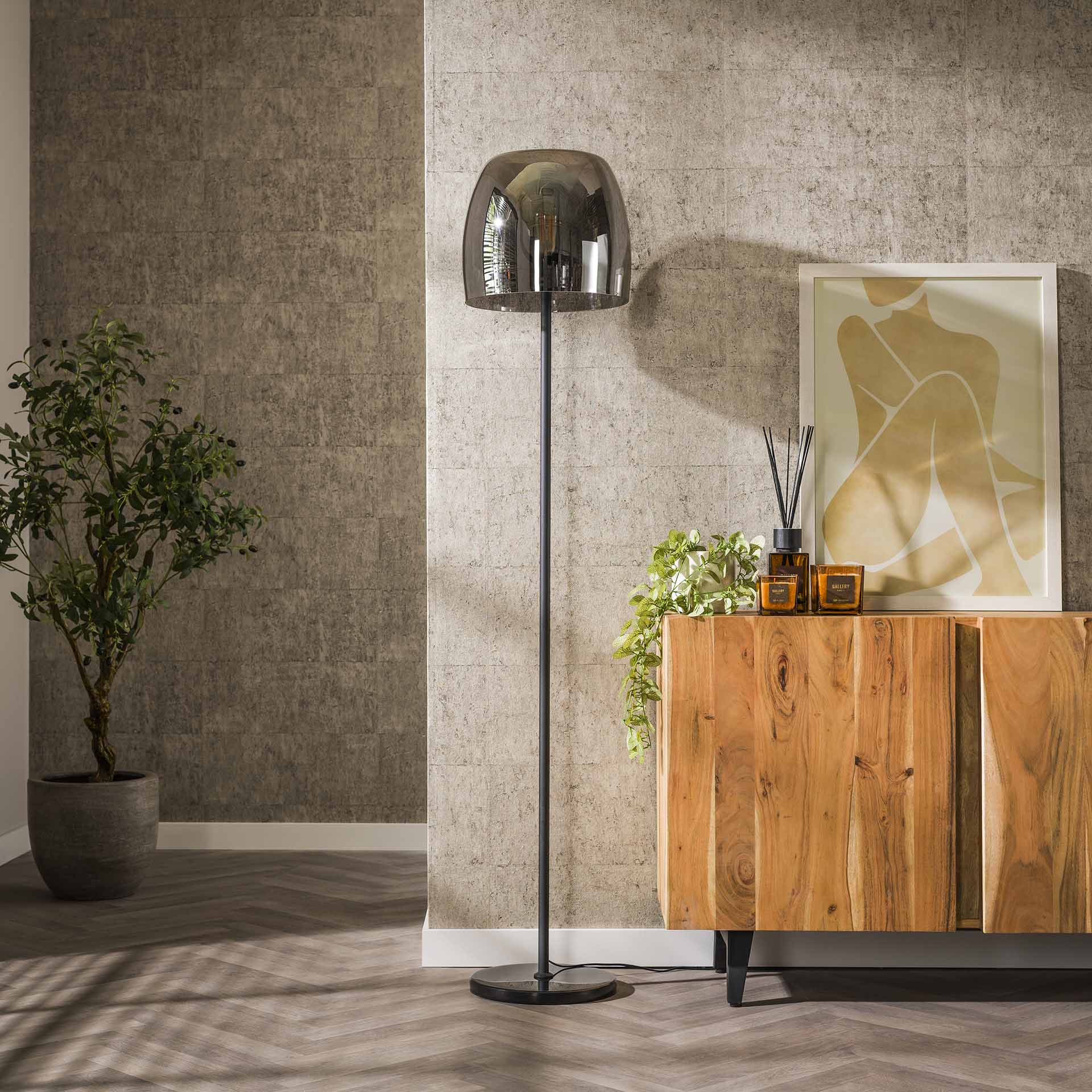 Vloerlamp Drift Glass