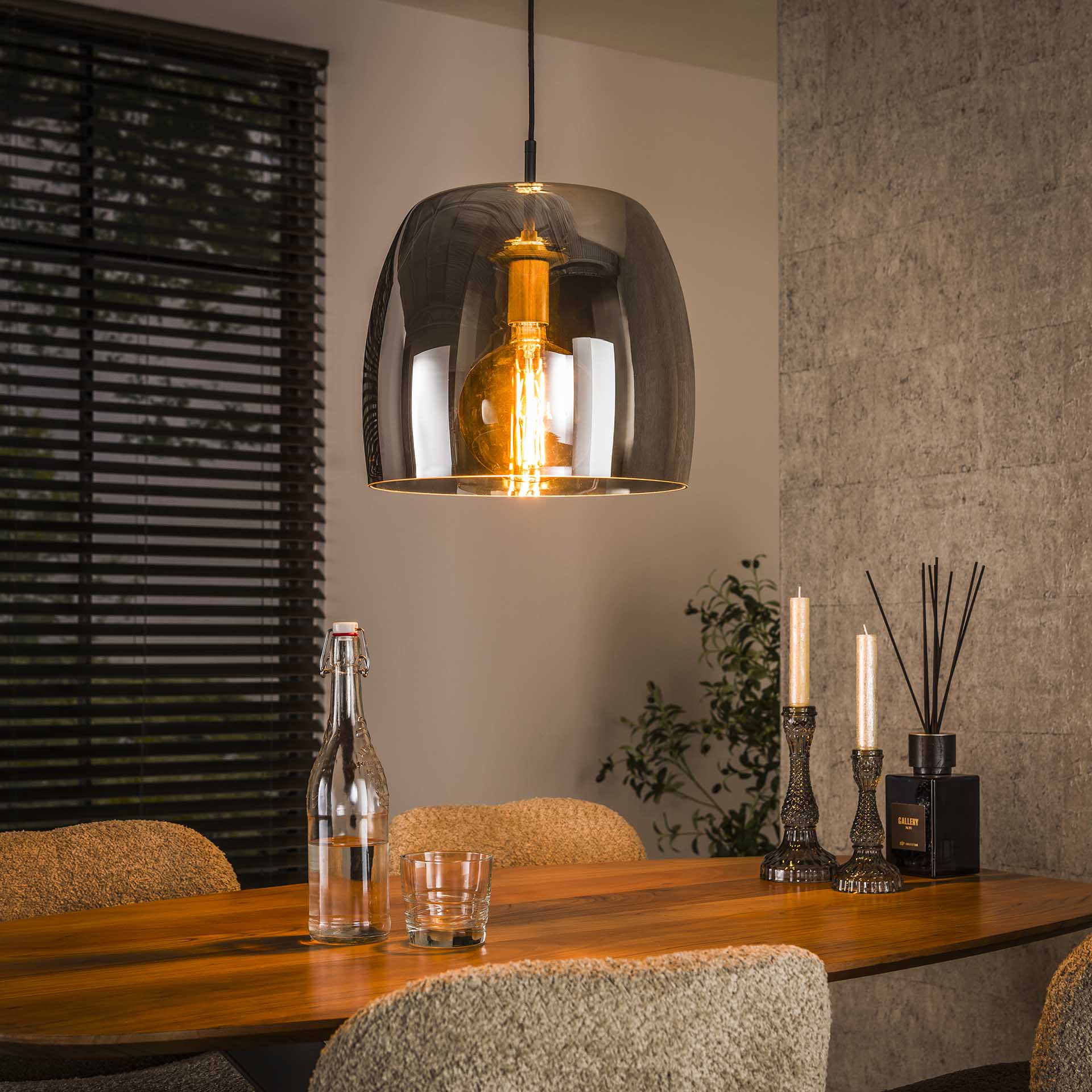 Hanglamp Driftglas Smoke Grey