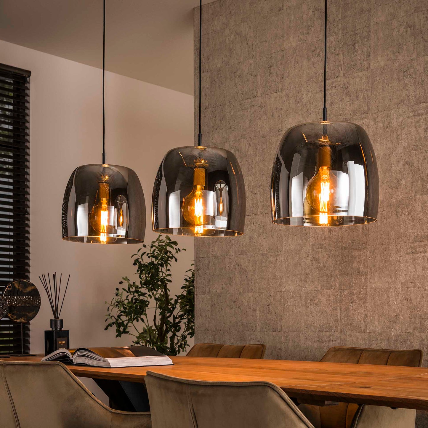 Hanglamp Drift Glass - 3 luces