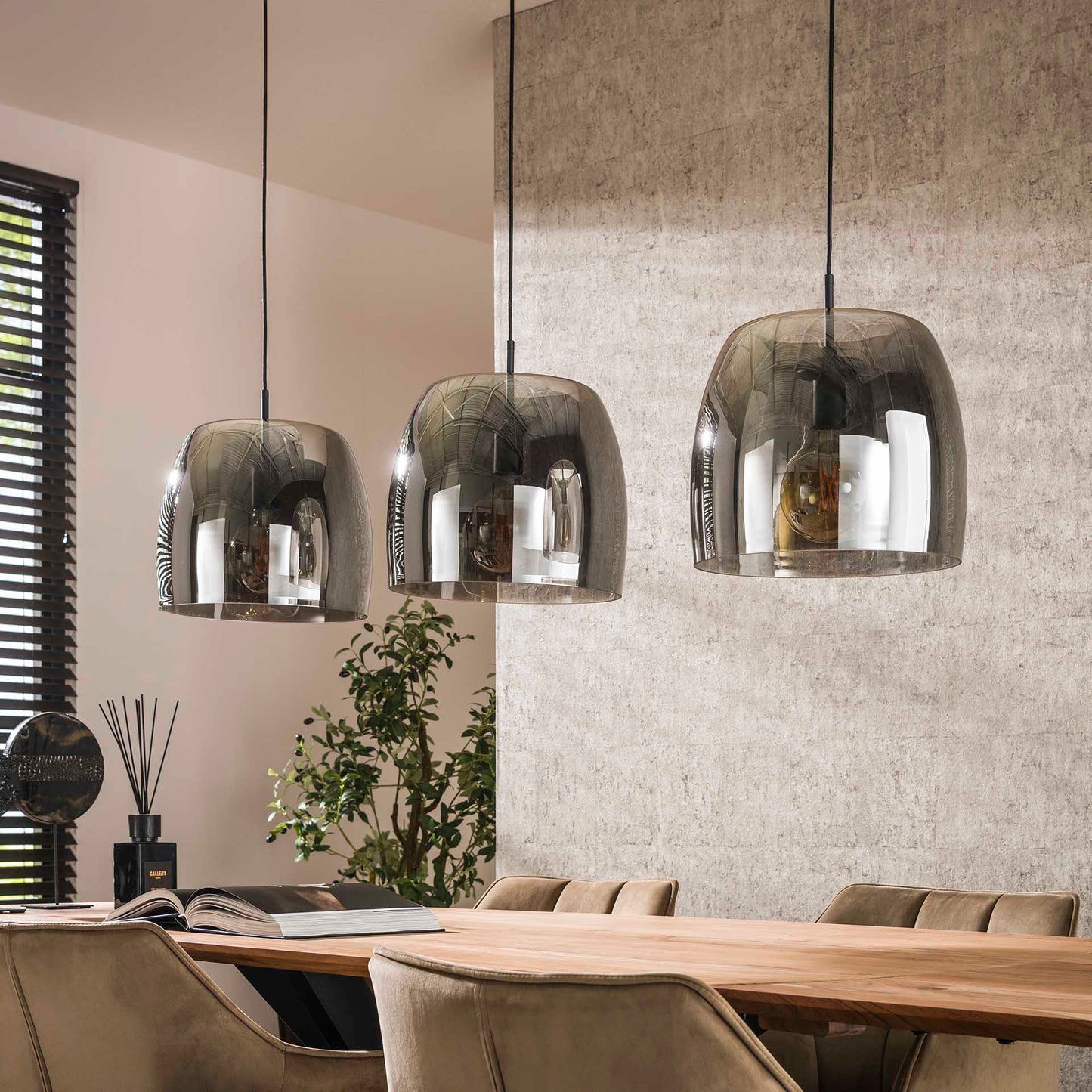 Hanglamp Drift Glass - 3 luces