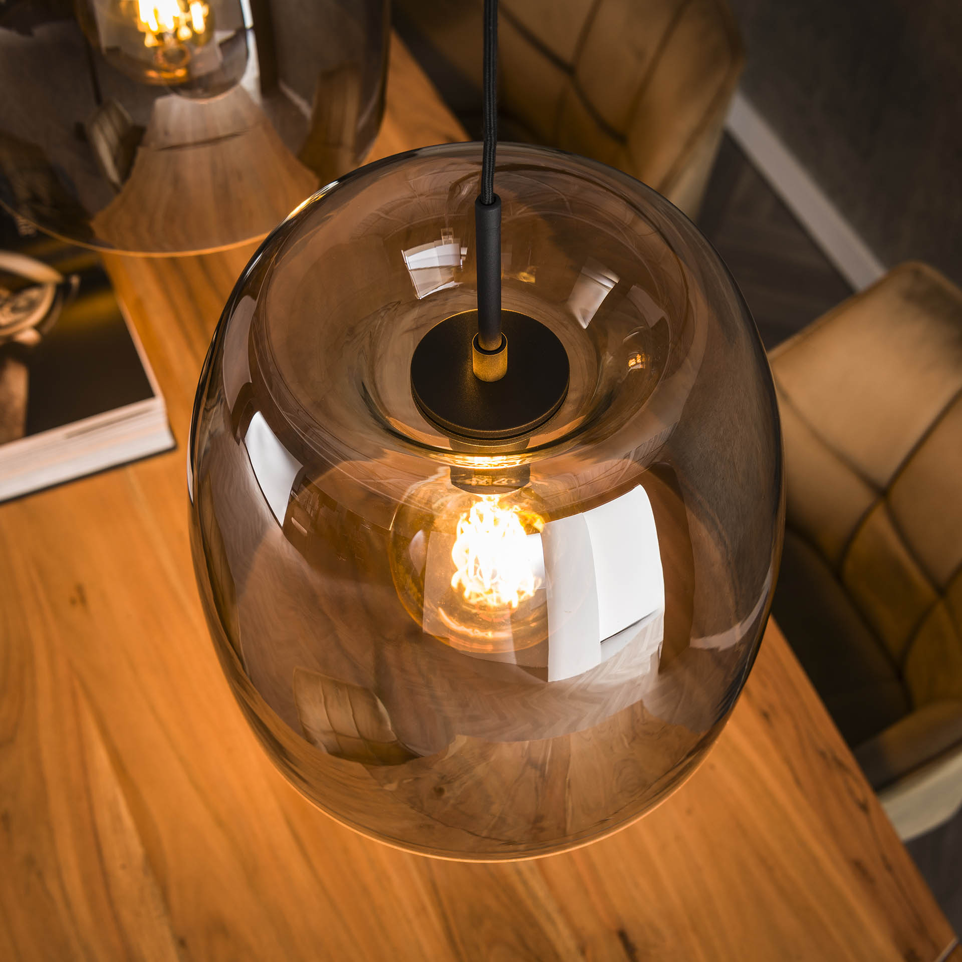 Hanglamp Drift Glass - 3 luces