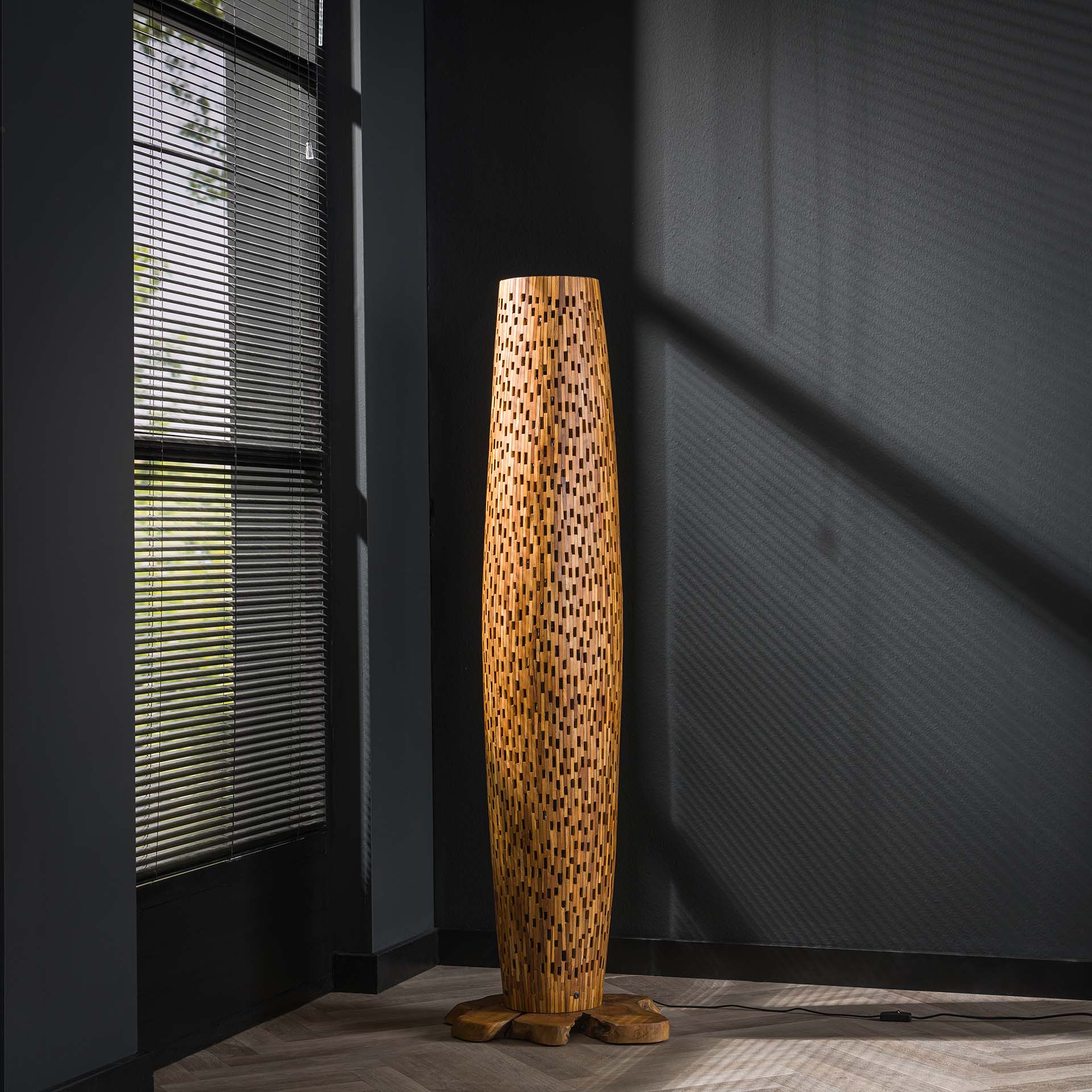Vloerlamp Teak Wood