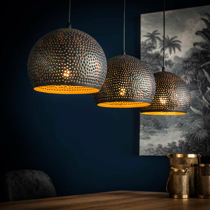 Hanglamp 3L met bolvormige kappen