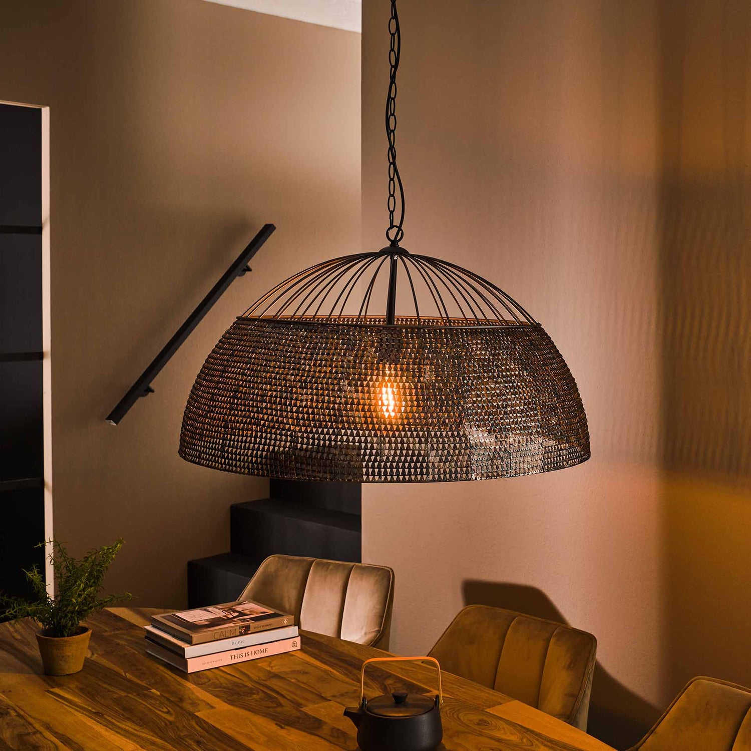 Hanglamp Ø80 cm burned finish