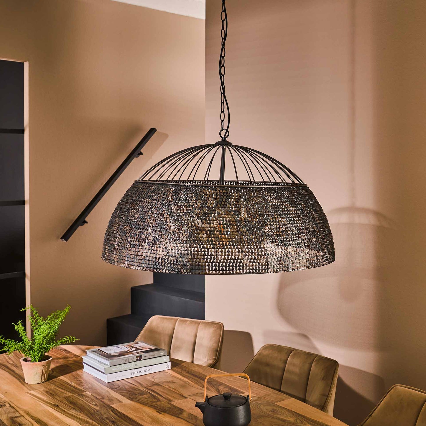 Hanglamp Ø80 cm burned finish