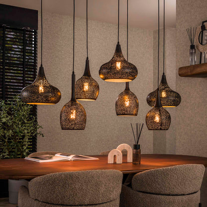 Hanglamp Artic Zwart - 7 Lichtpunten