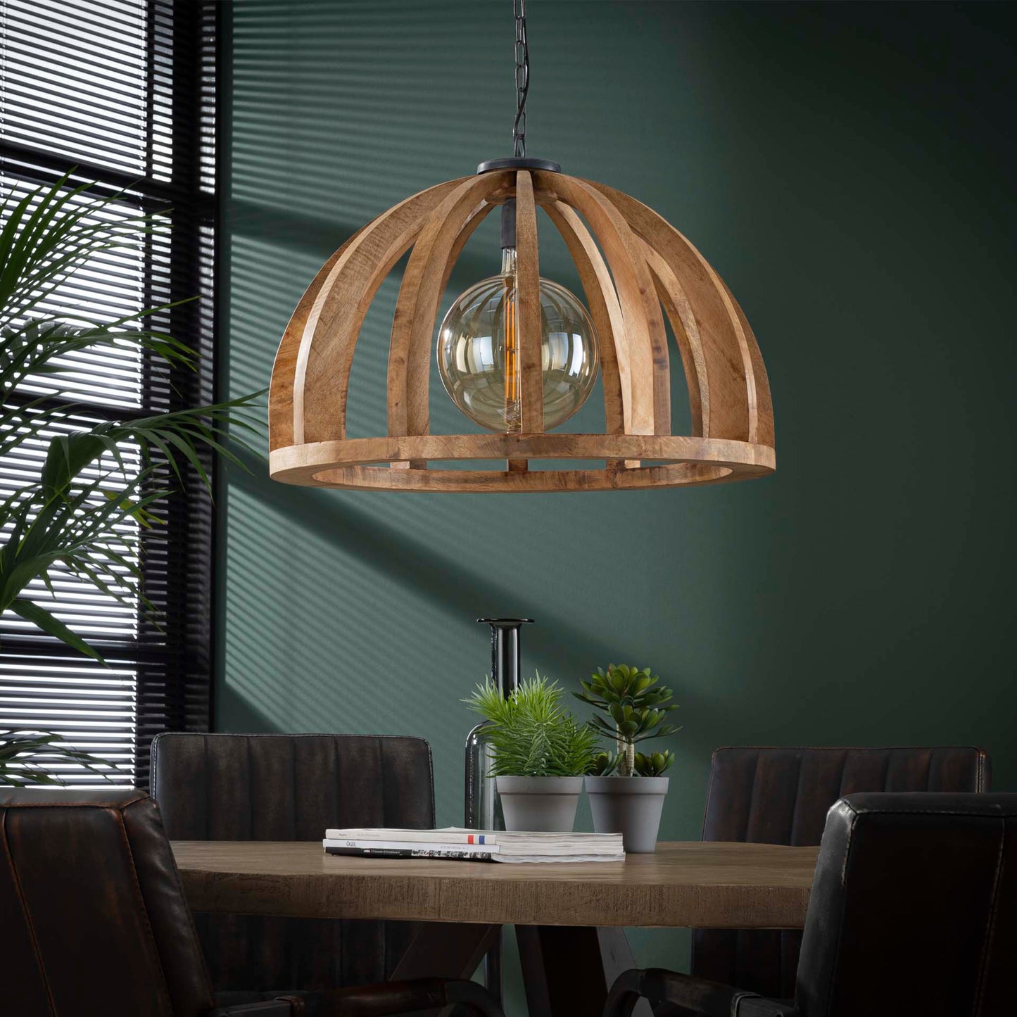 Hanglamp Mangohout - Verstelbaar Tot 150 cm