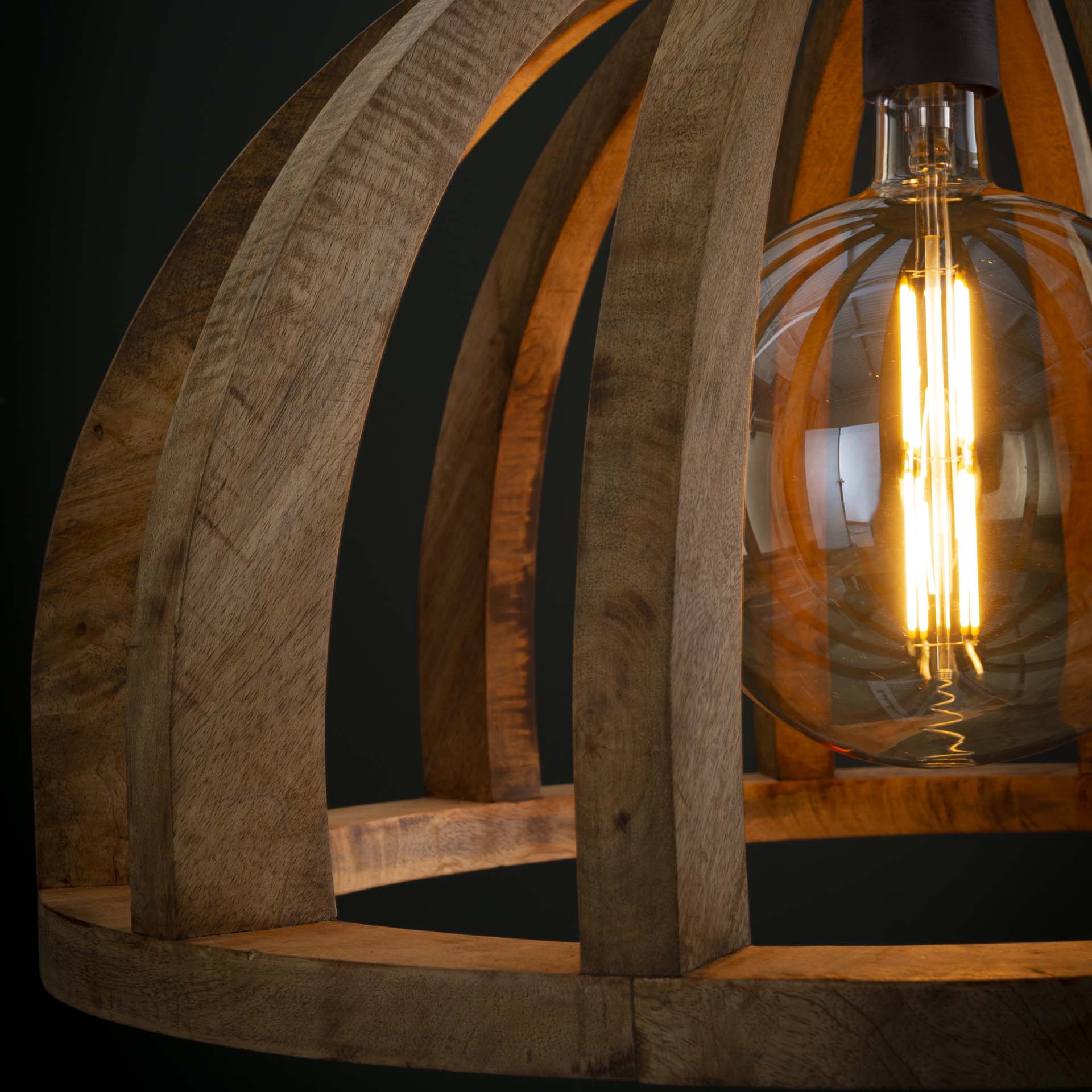 Hanglamp Mangohout - Verstelbaar Tot 150 cm