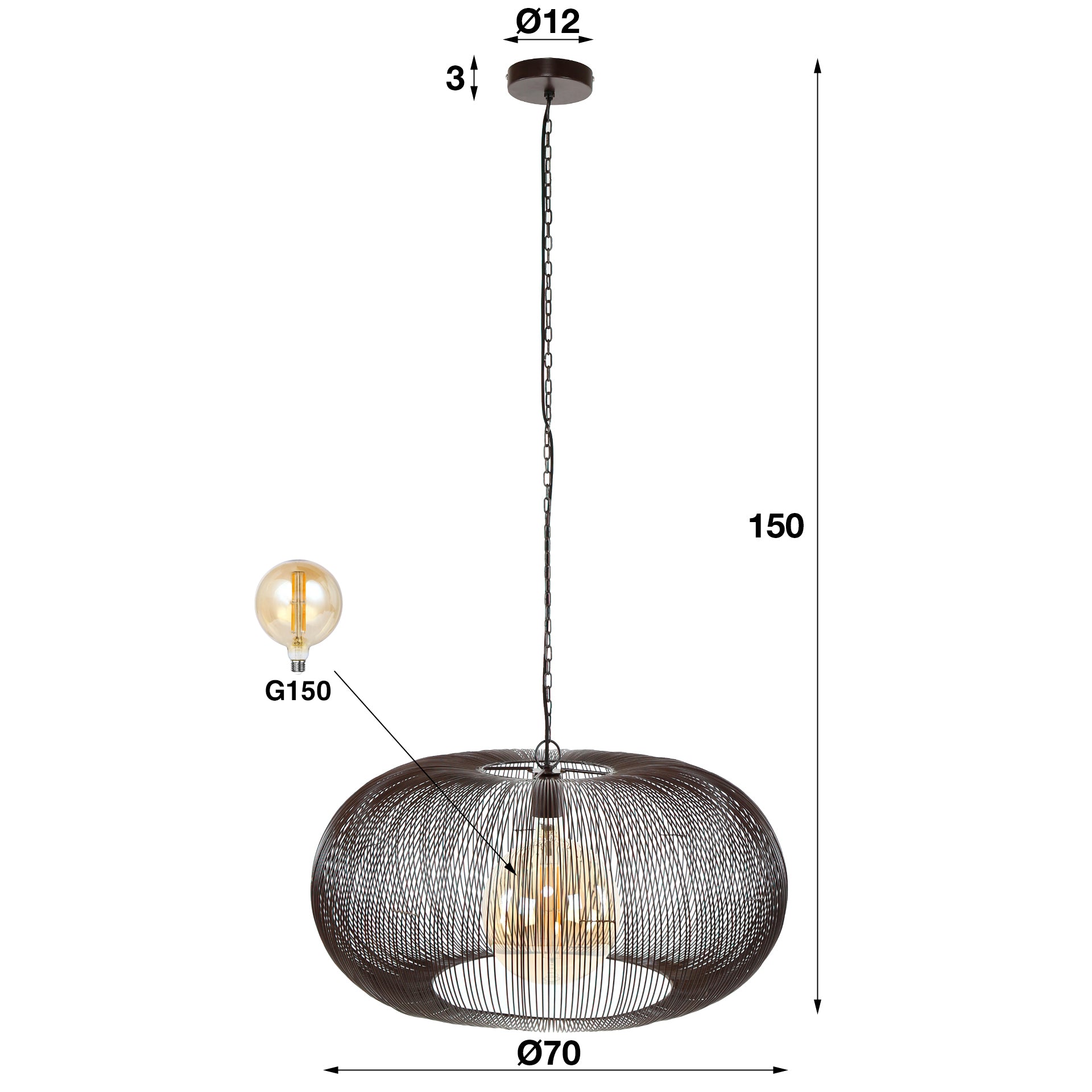 Hanglamp Copper Twist