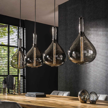 Hanglamp 4L Smoke Glass
