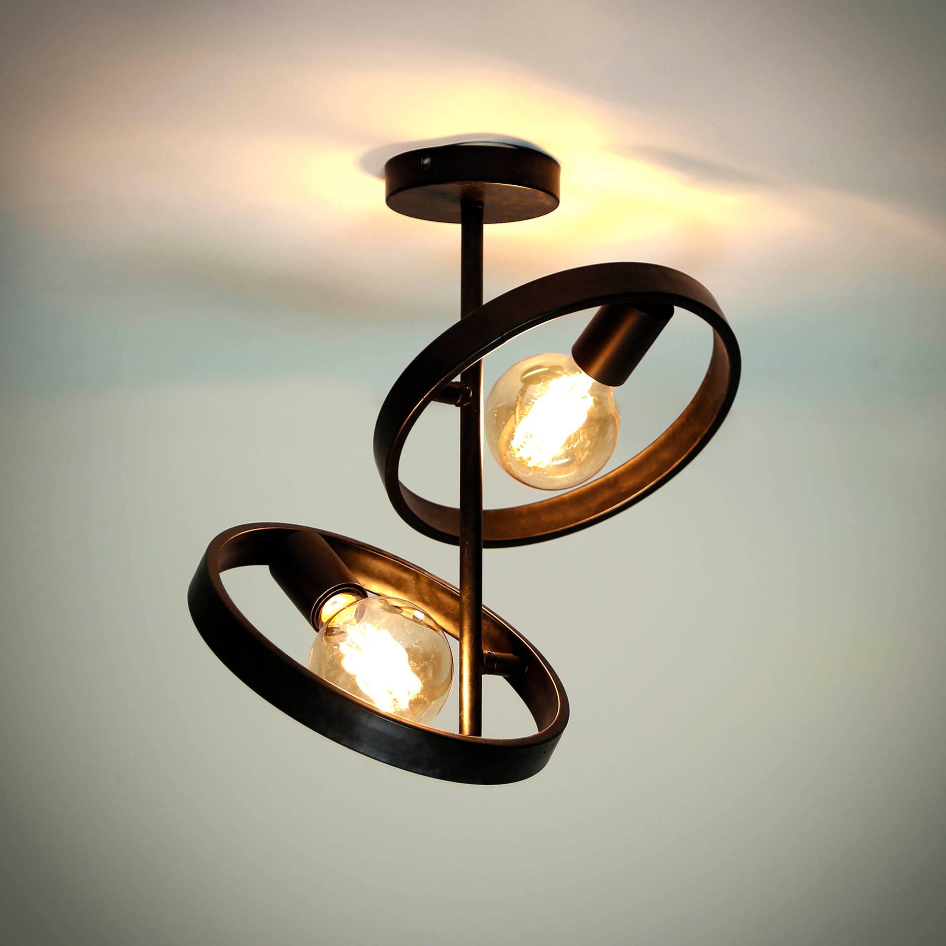 Plafondlamp Charcoal - 2 lichtpunten