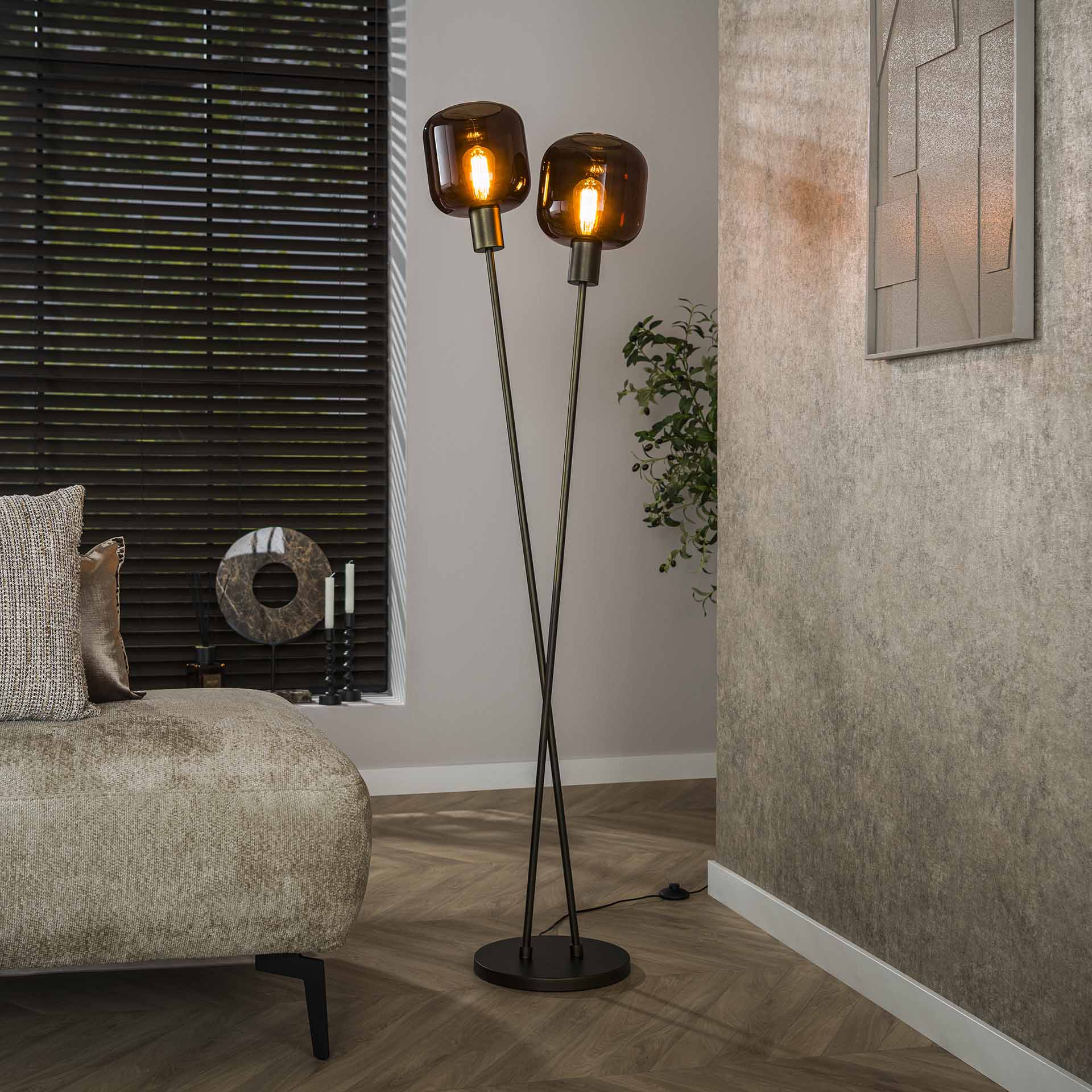 Vloerlamp Bronza