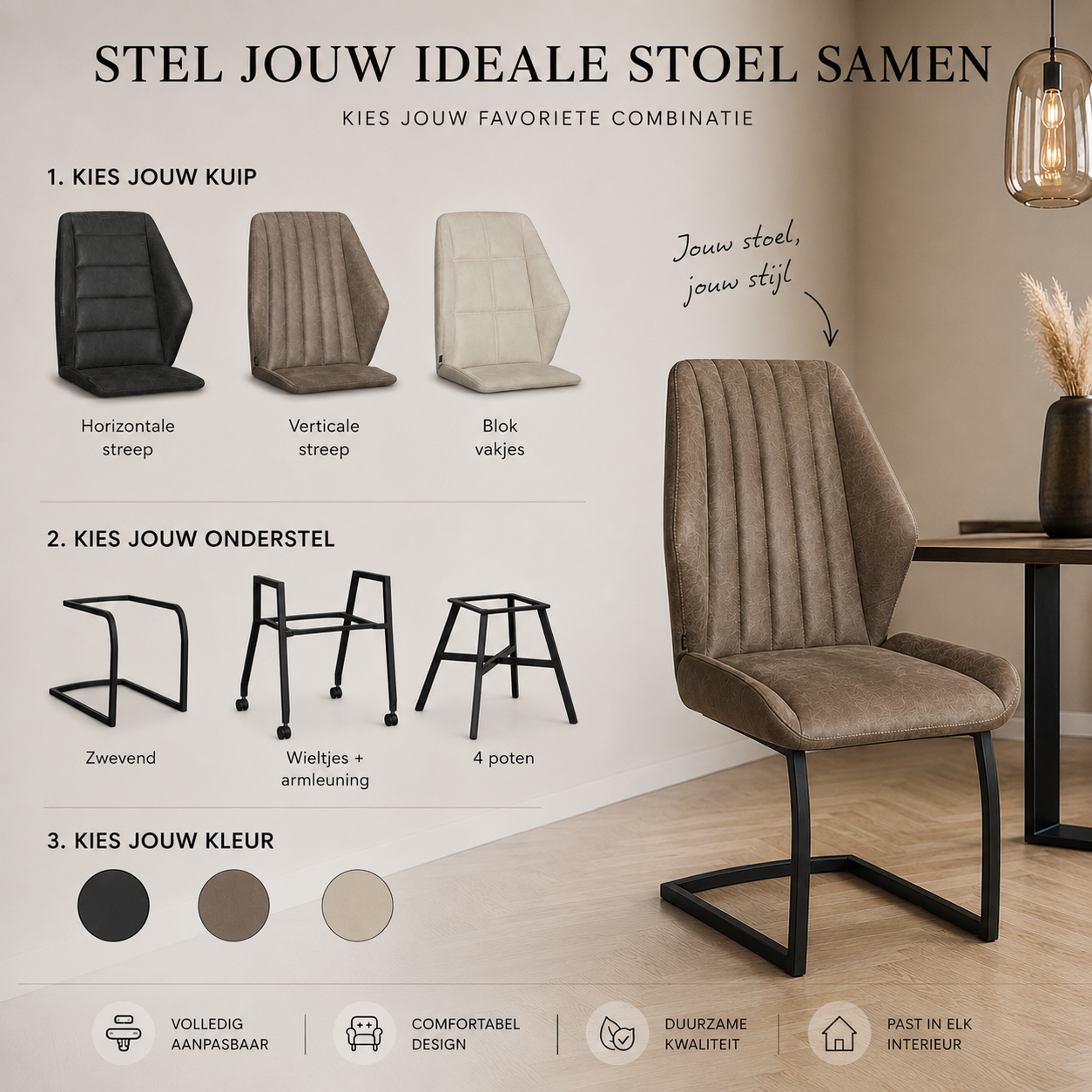 Eetkamerstoel Albany - set van 2