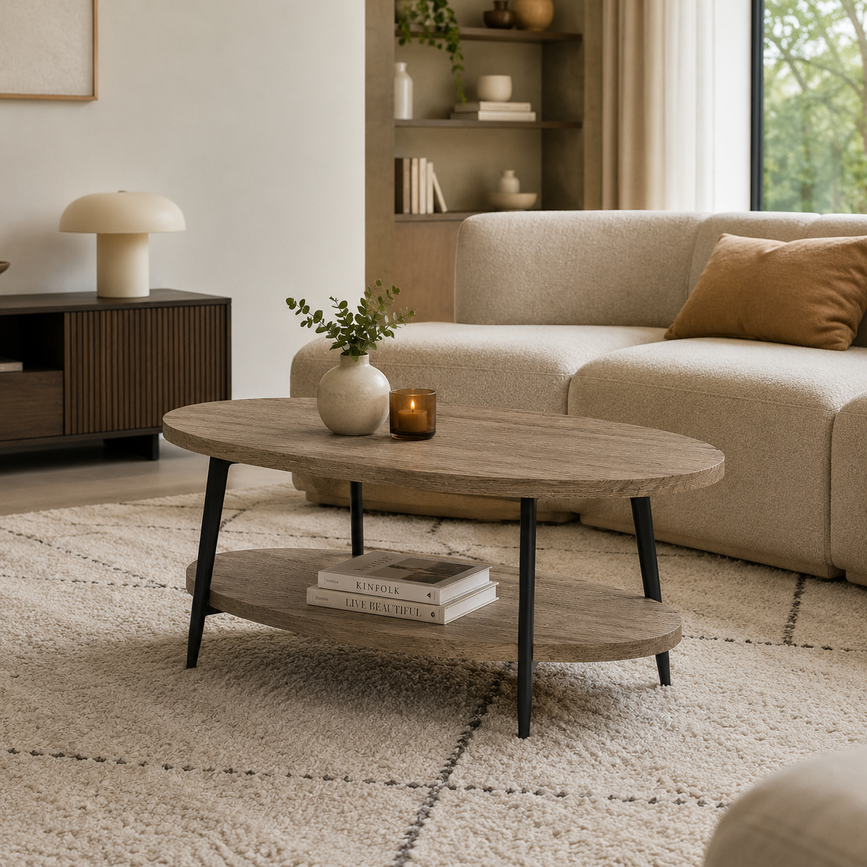 Lynn oval coffee table