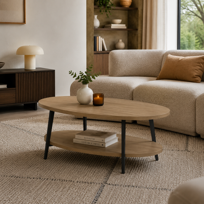 Lynn oval coffee table
